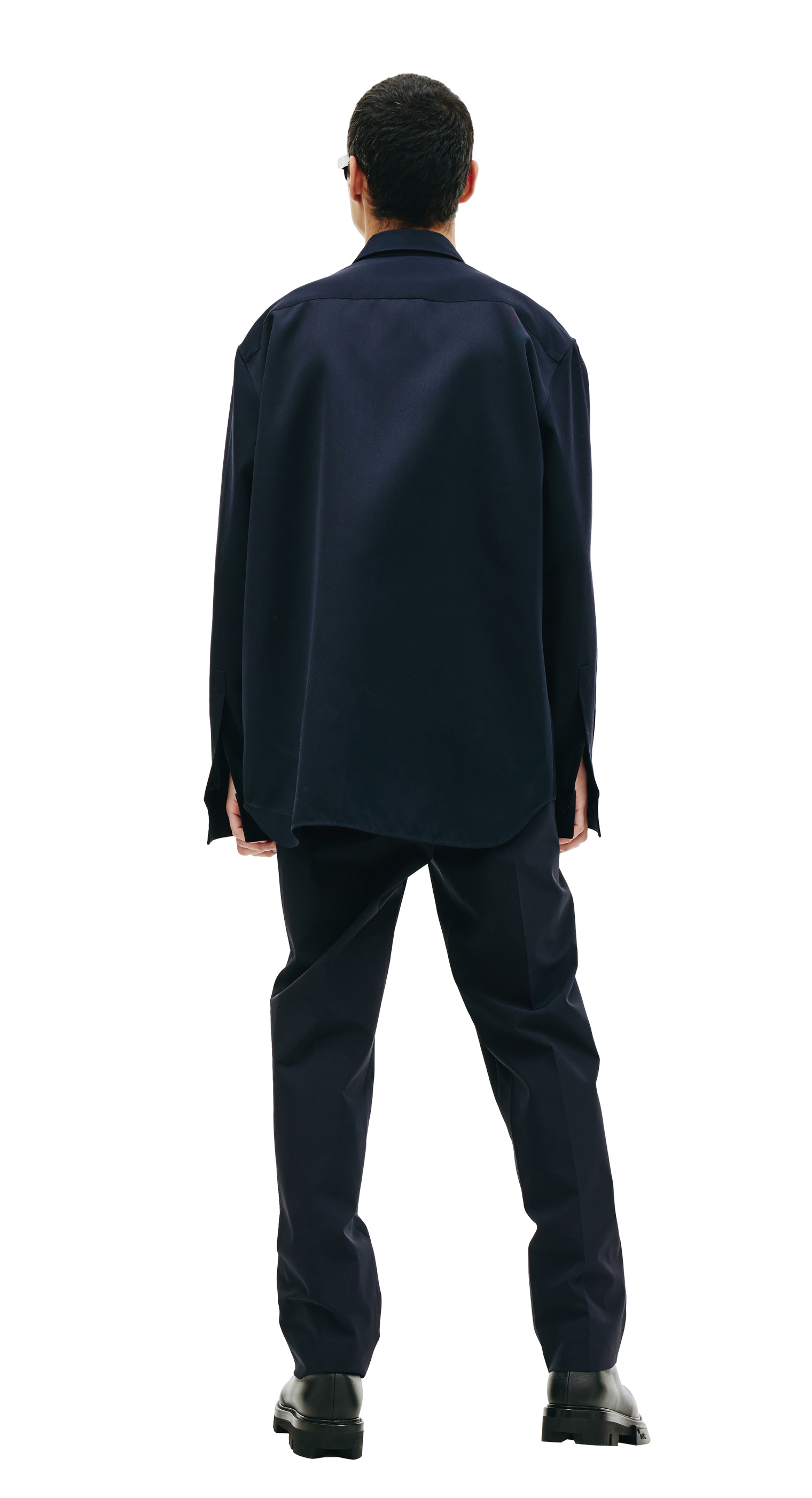Jil Sander Рубашка из шерсти с накладными карманами