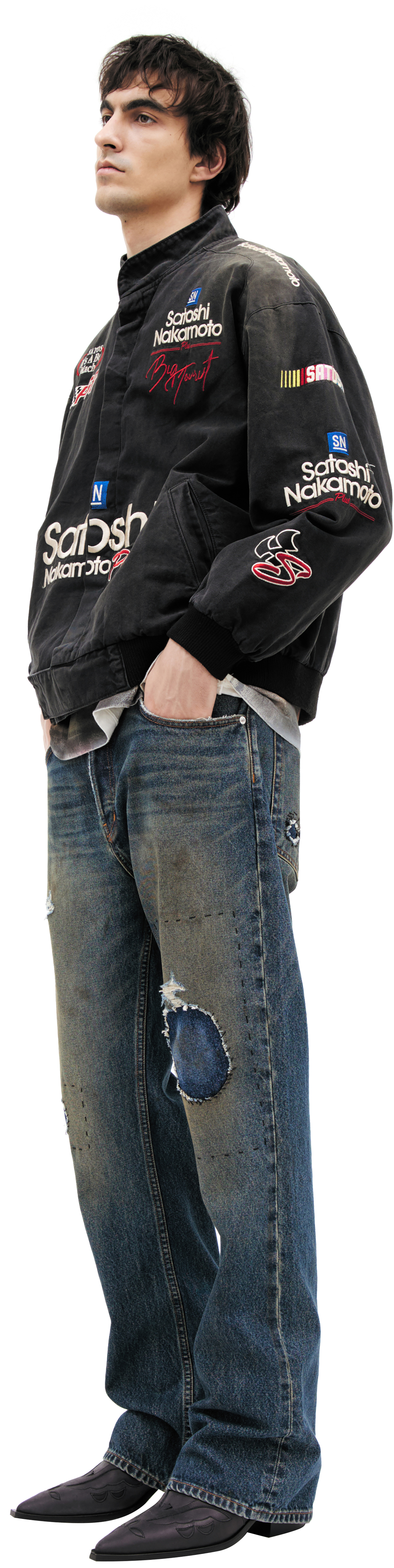 Satoshi Nakamoto Gray jacket with logo