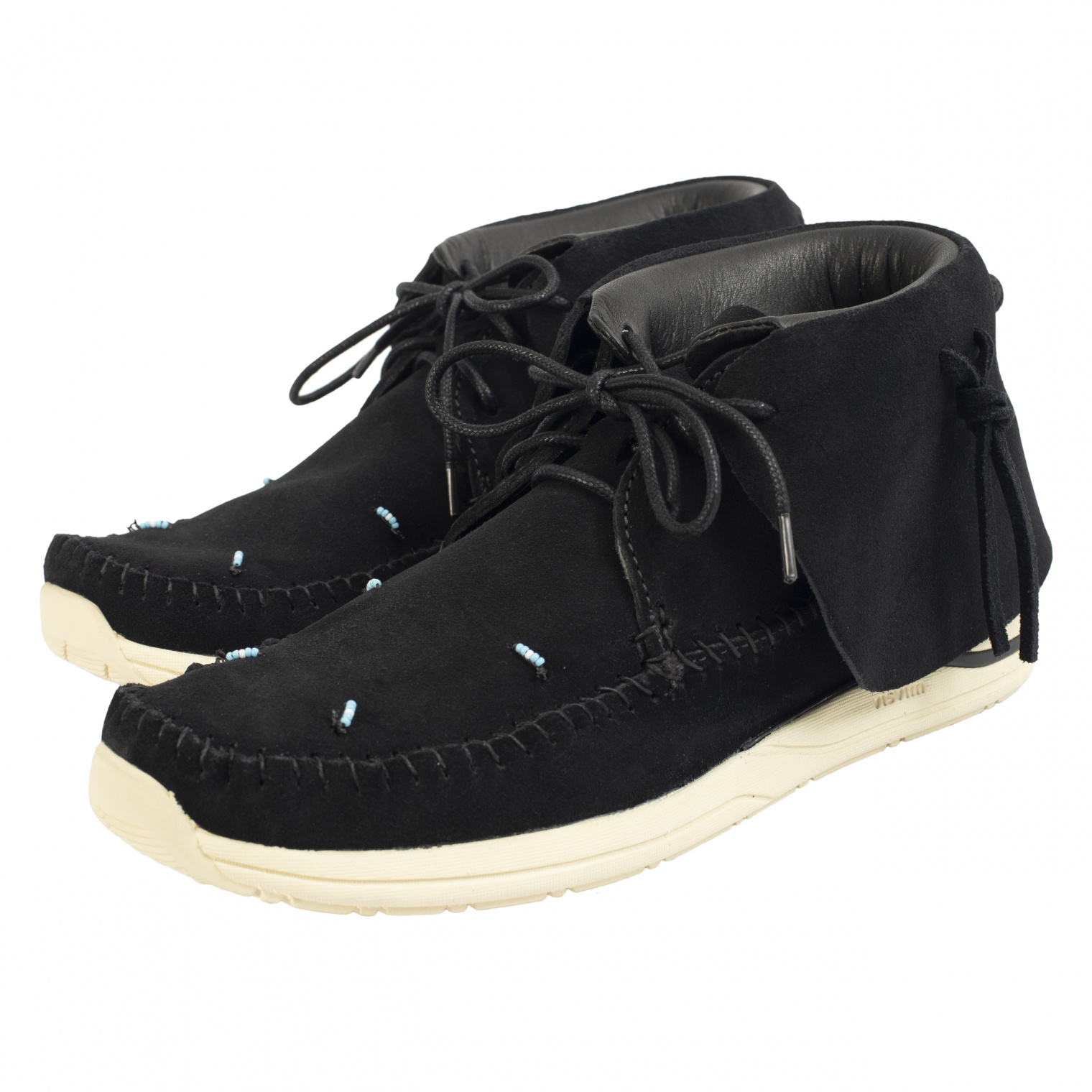 Buy visvim men black lhamo-folk suede sneakers for $935 online on