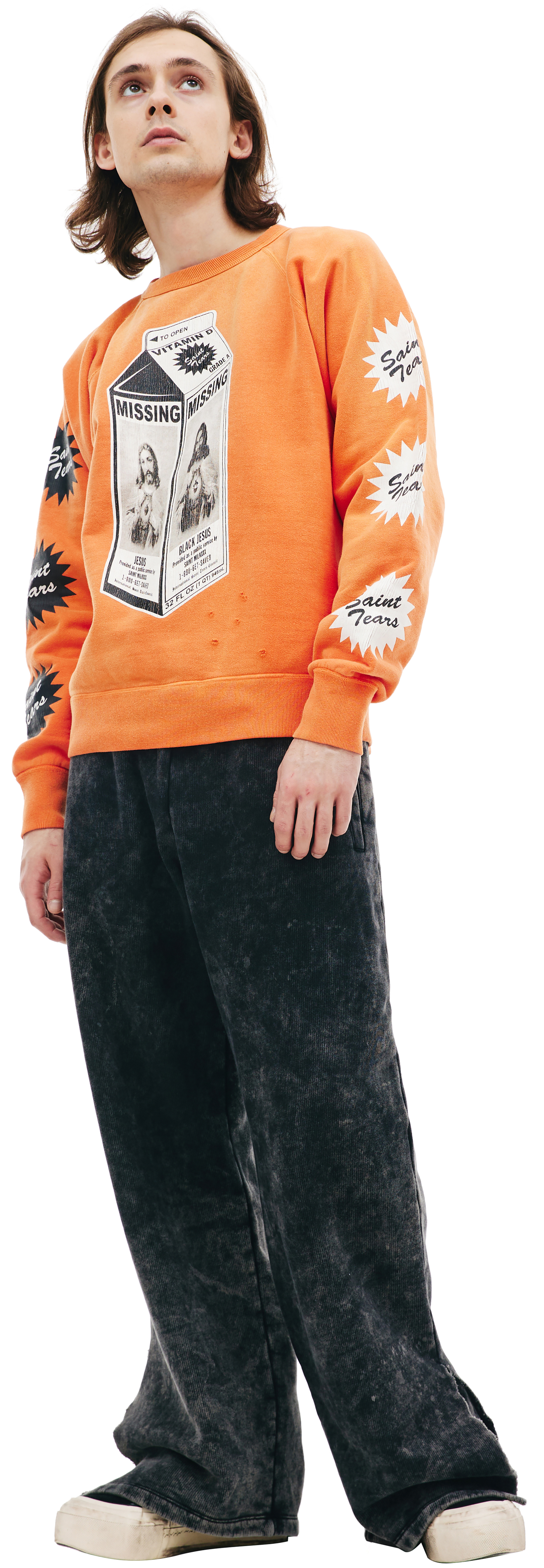 Saint Michael Milk pack printed sweatshirt