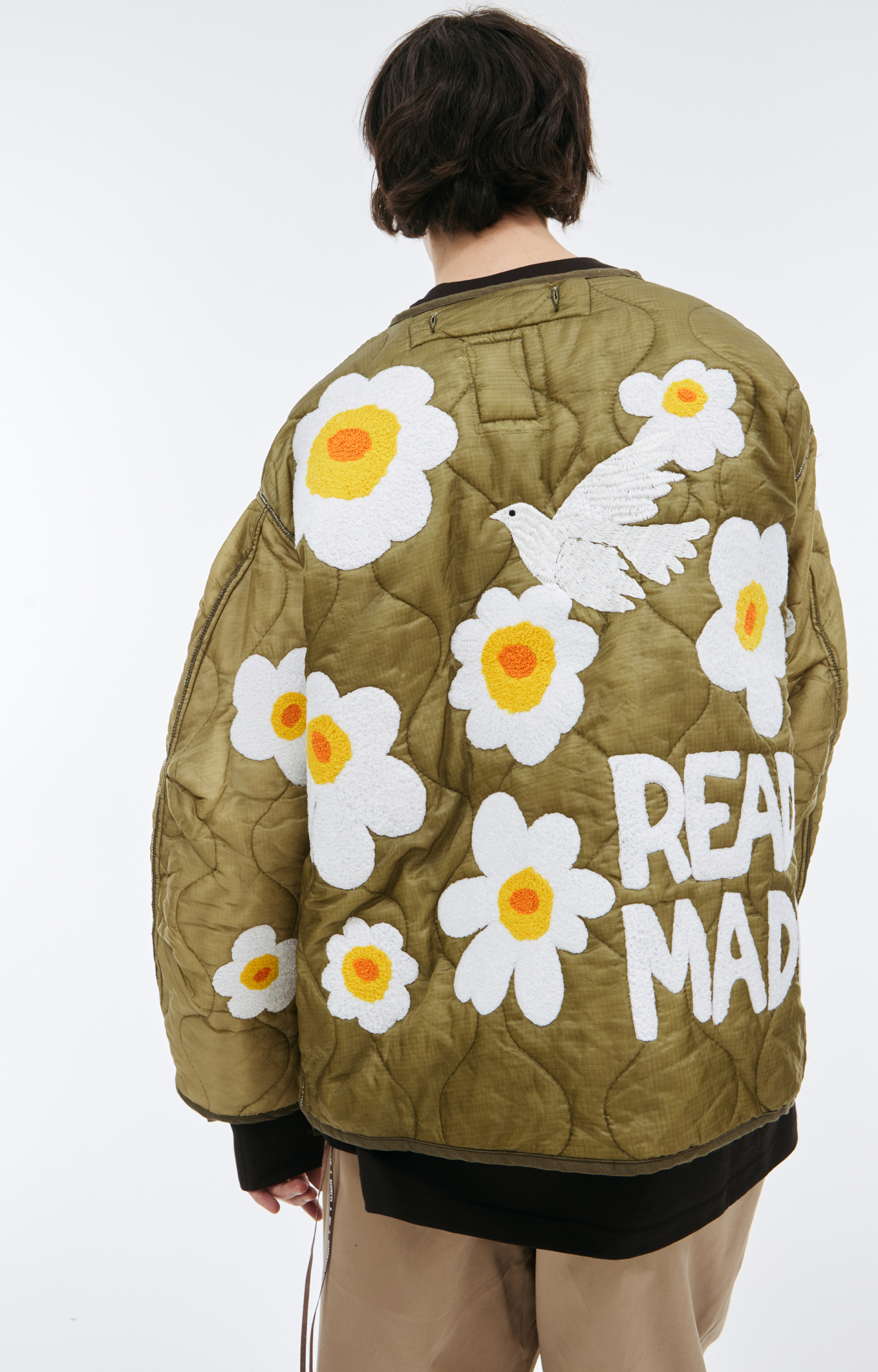 Readymade Jacket with floral applique