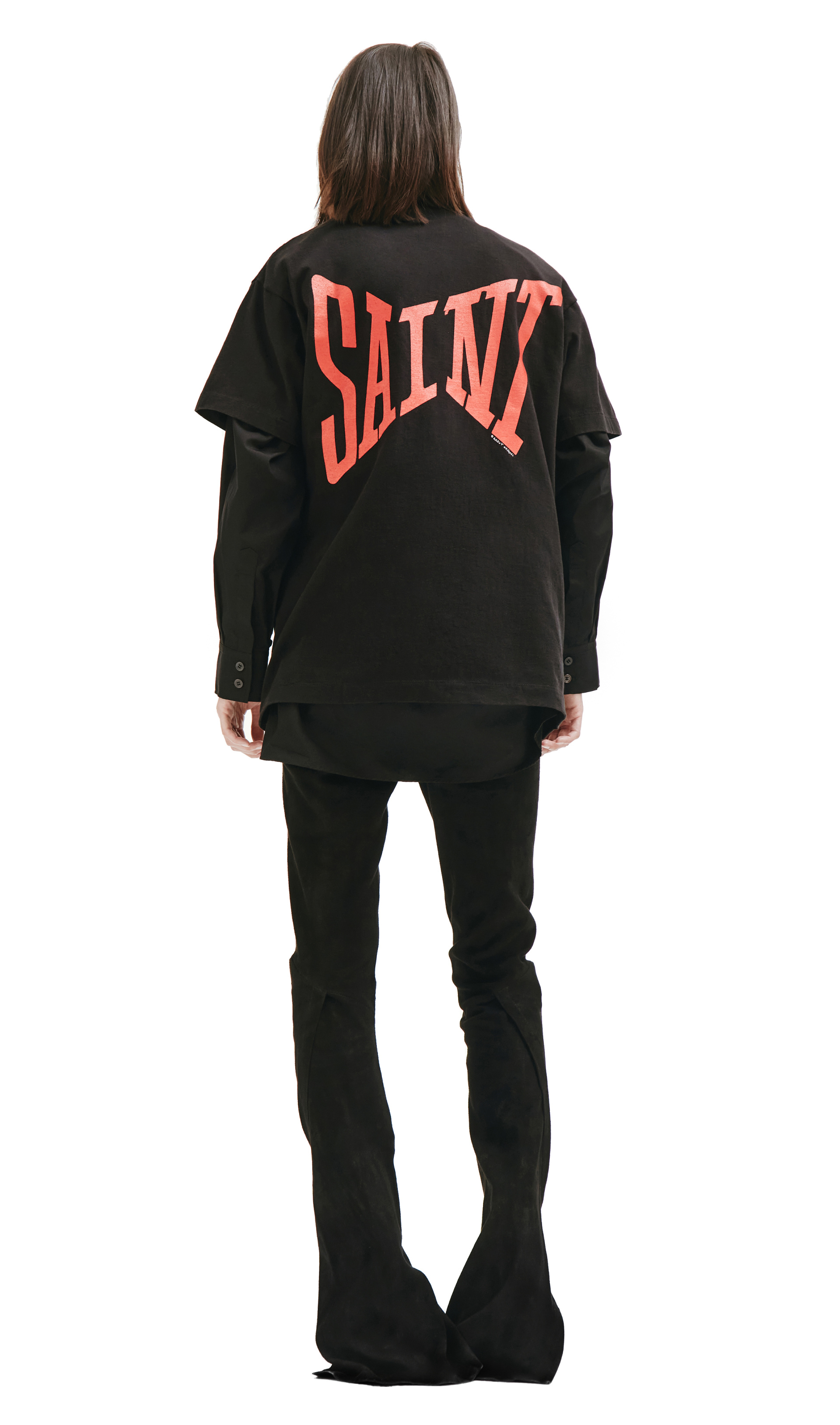 Saint Michael Black Printed T-shirt