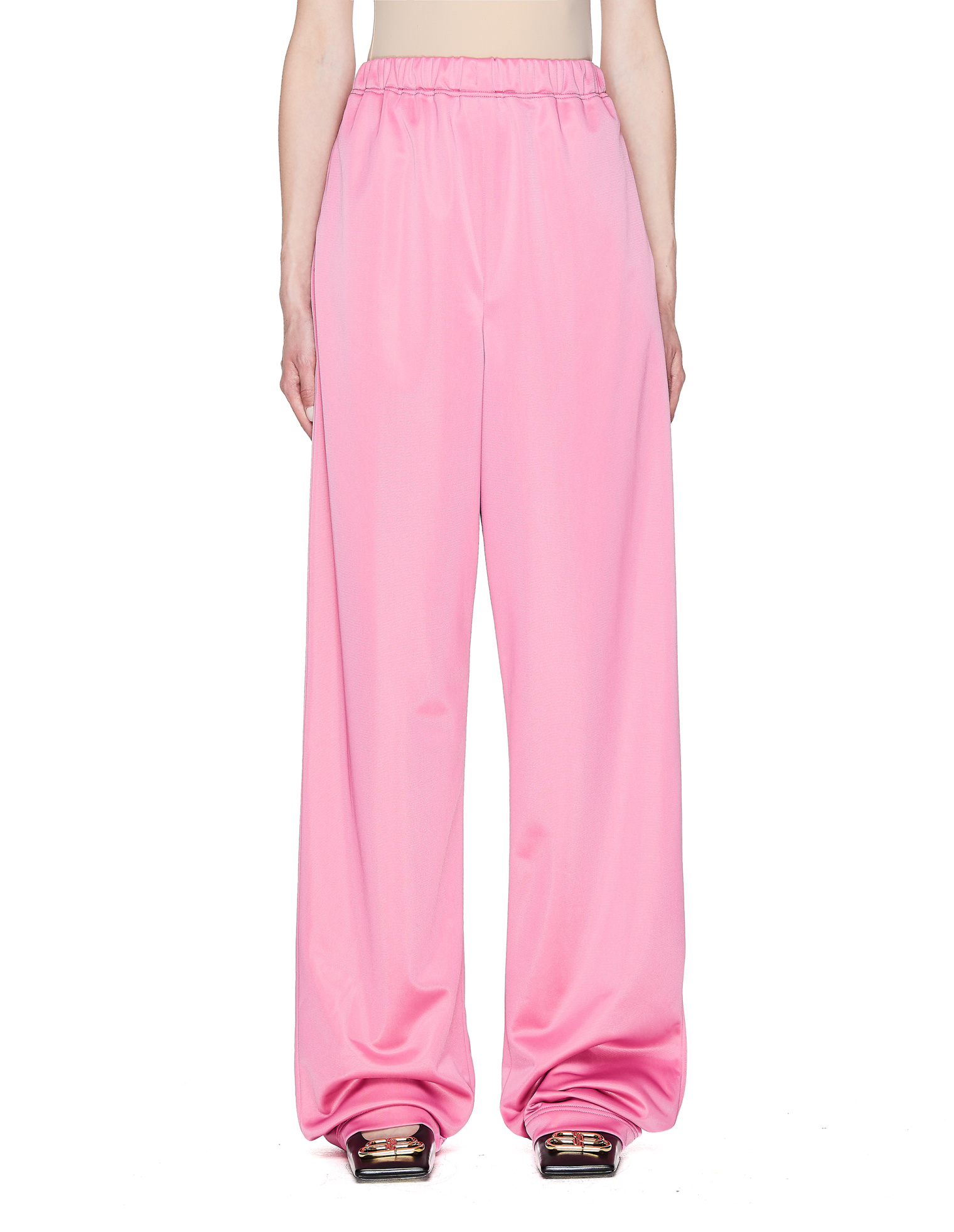 Balenciaga Pink Wide Leg Jersey Trousers