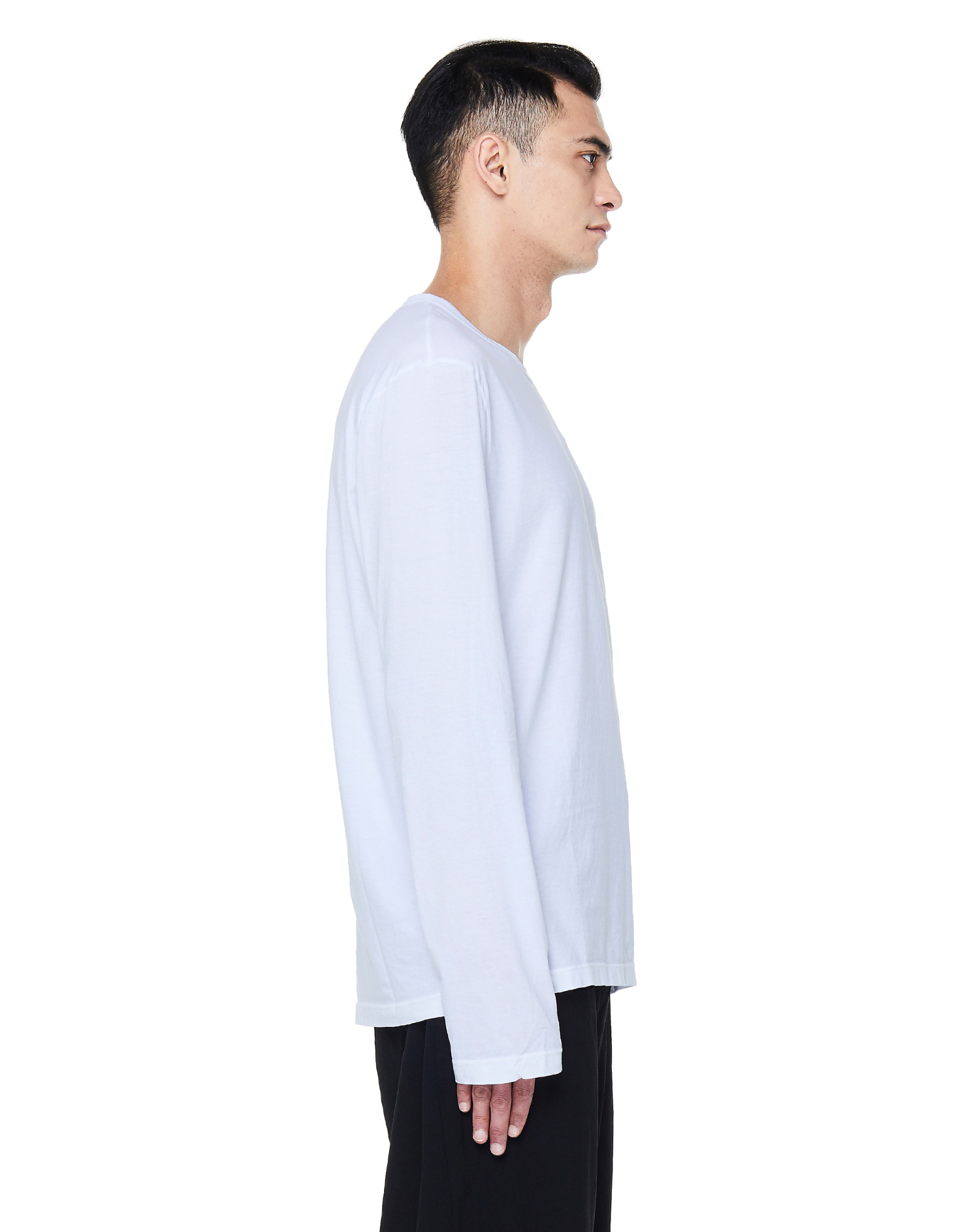 James Perse White Cotton Long Sleeve T-Shirt