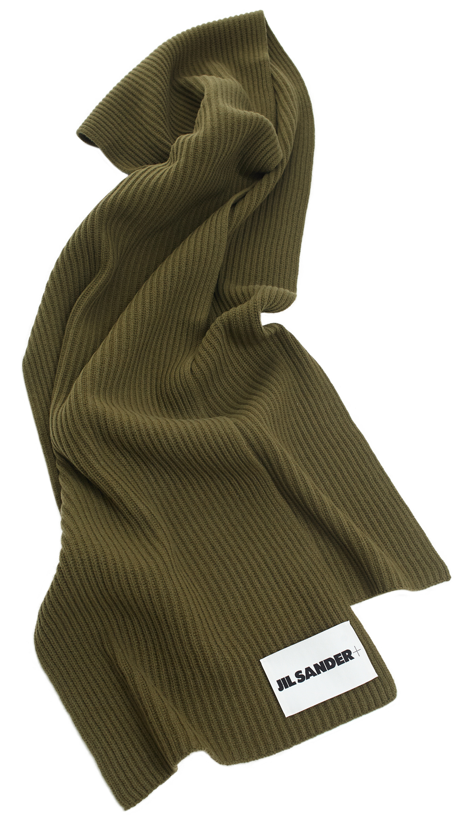 Jil Sander Wool scarf with patch