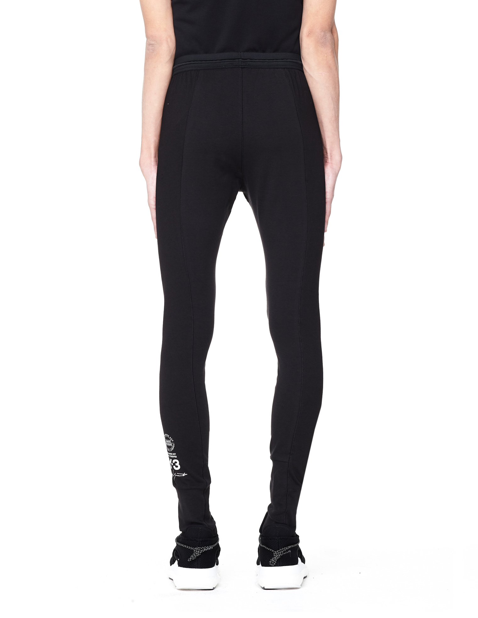 Y-3 Хлопковые леггинсы с принтом