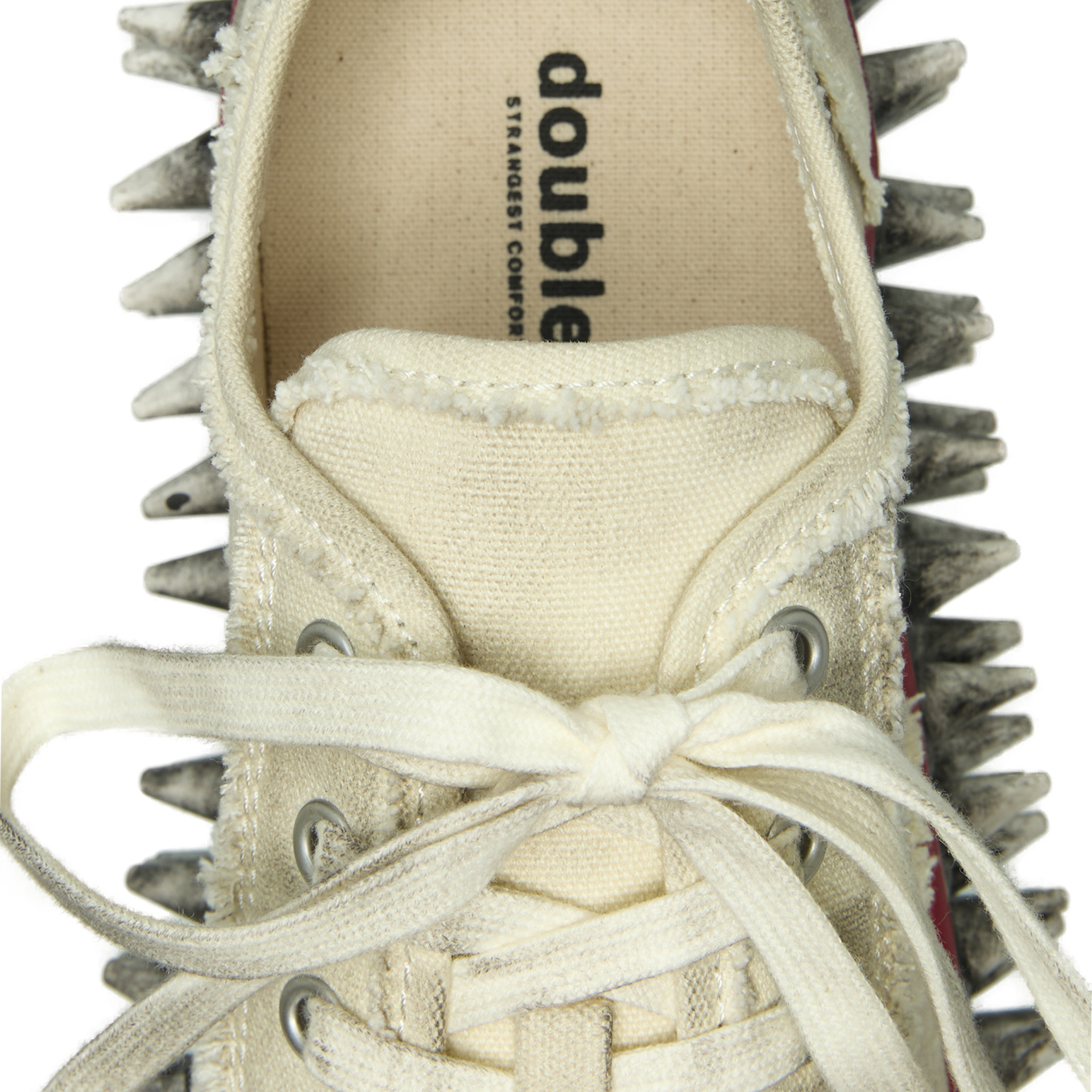 Doublet DIRTY SPIKE TOE CAP CANVAS SNEAKER