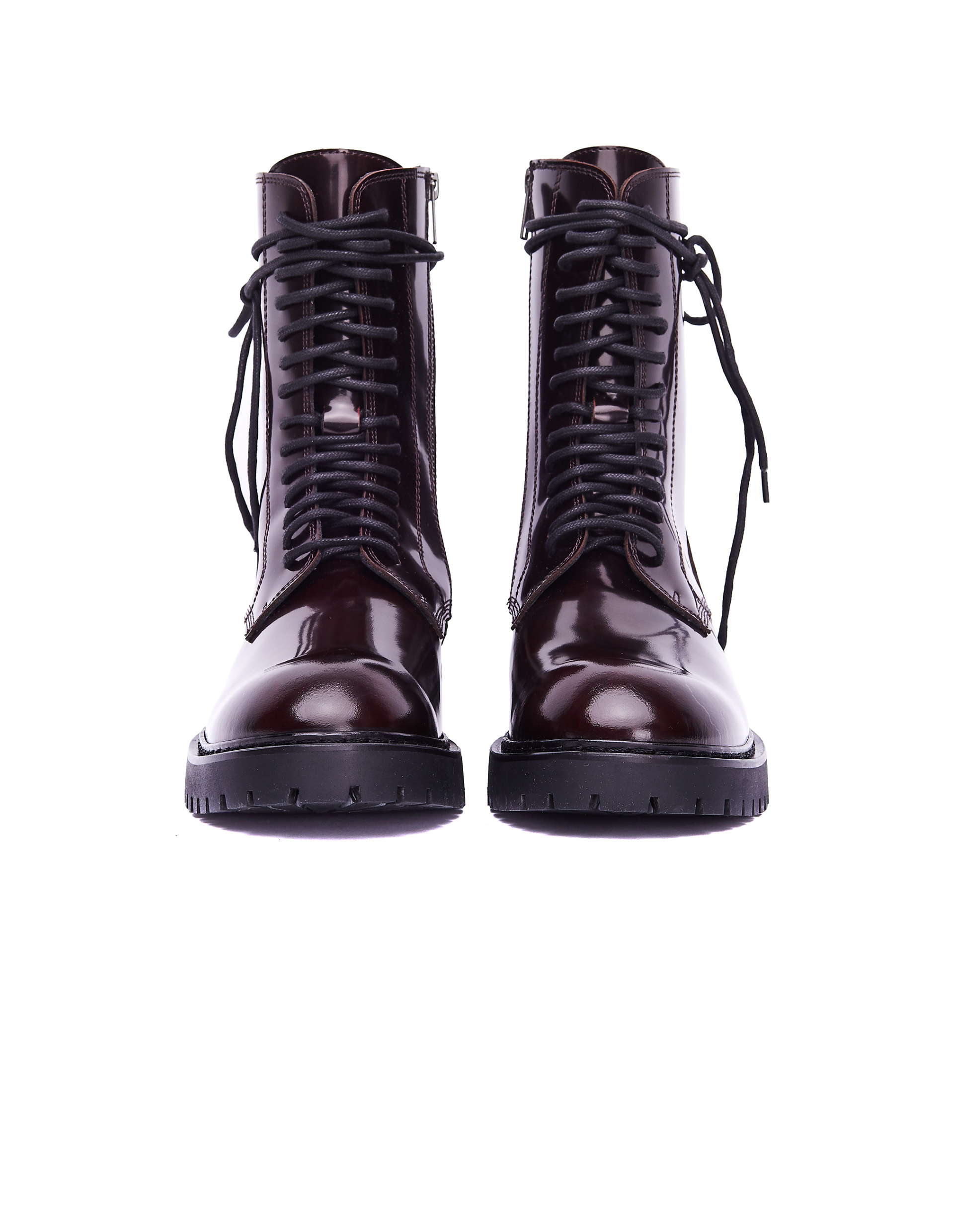 Ann Demeulemeester Burgundy Leather Boots