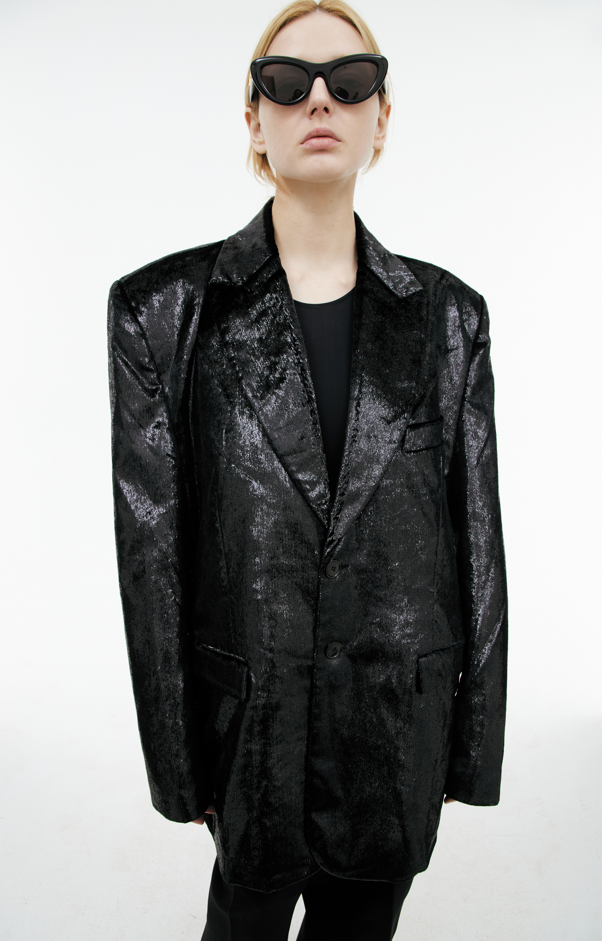 VETEMENTS Shiny single-breasted jacket