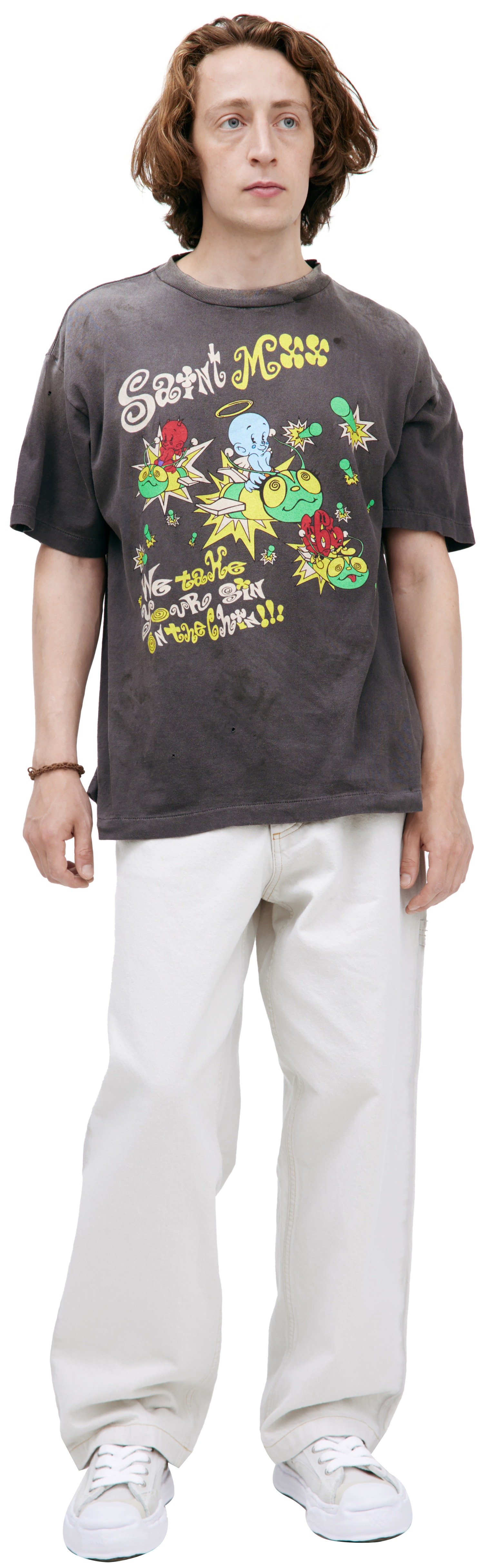 Saint Mxxxxxx Grey print T-shirt