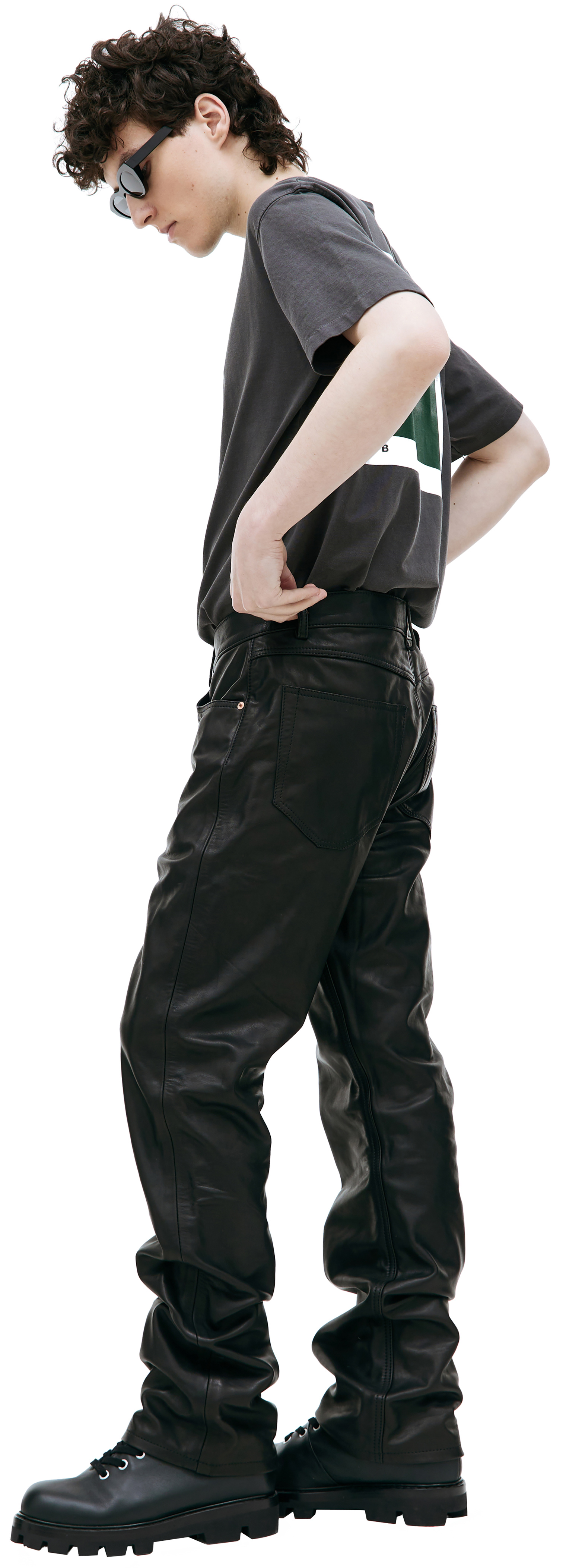 BTFL Straight leather trousers