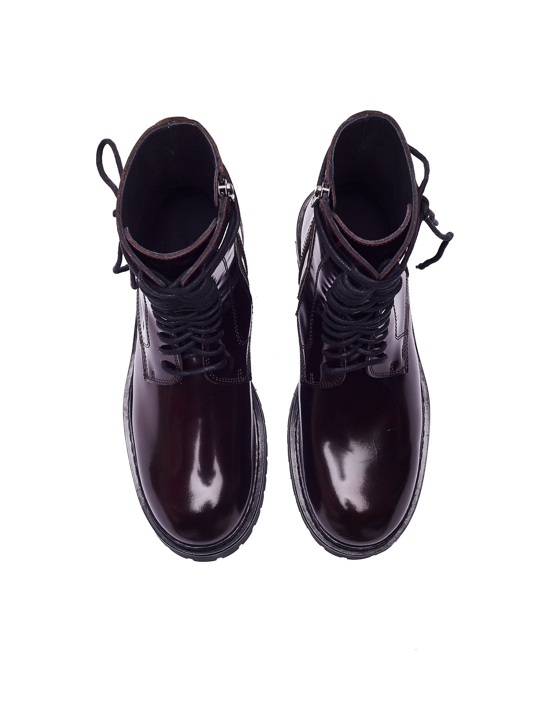 Ann Demeulemeester Burgundy Leather Boots