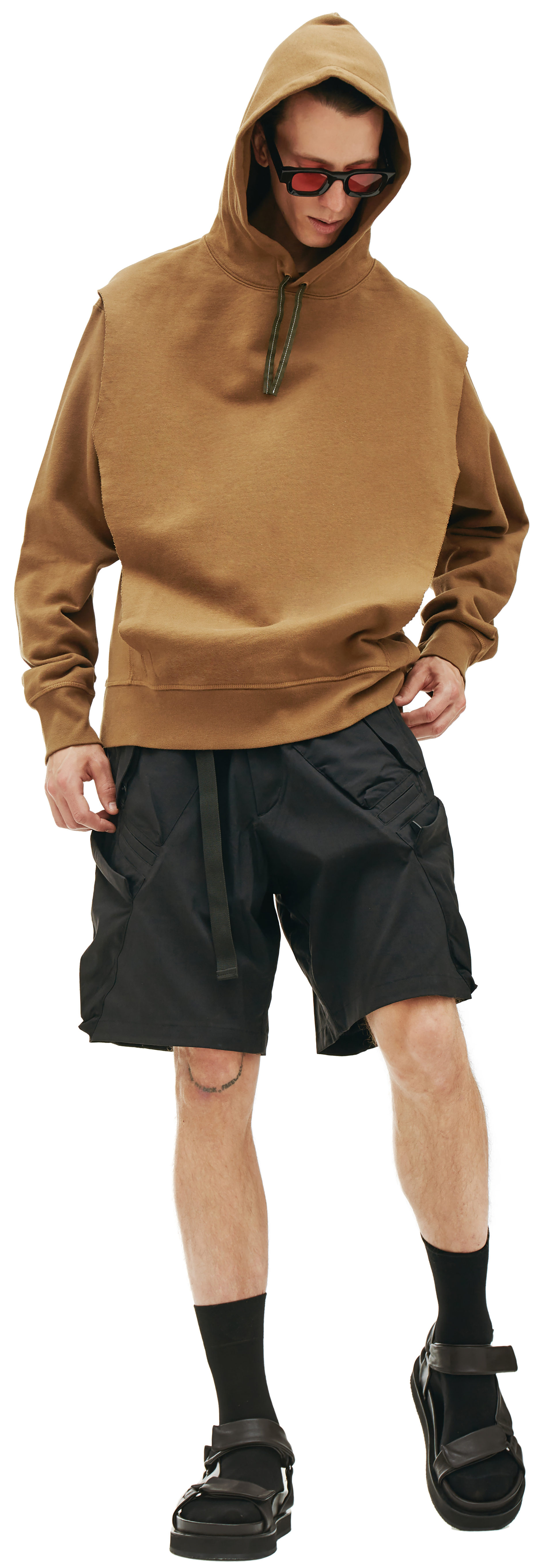 Acronym S26-PR Cotton Hoodie in coyote