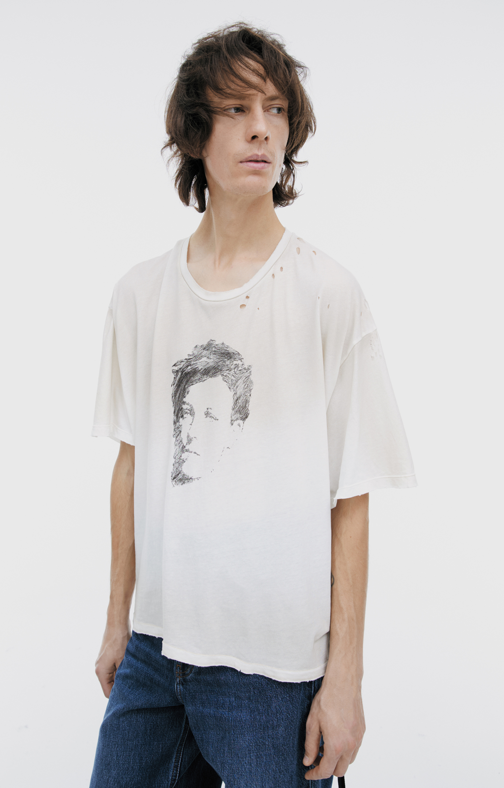 Ann Demeulemeester Cotton т-shirt with a round neckline
