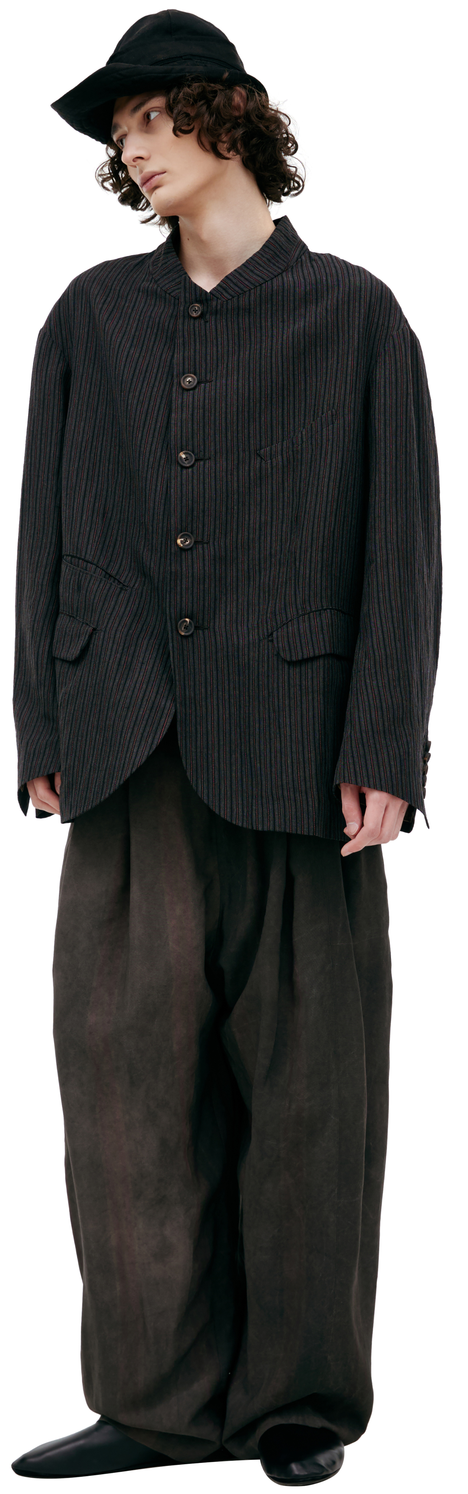 Ziggy Chen Grey striped jacket