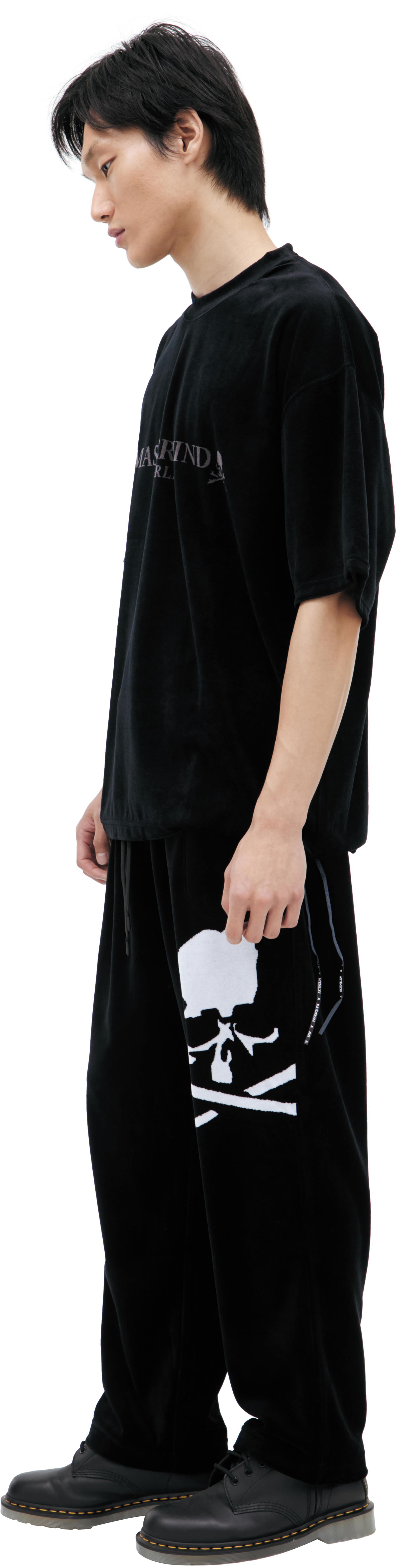 Mastermind WORLD Velour logo T-shirt