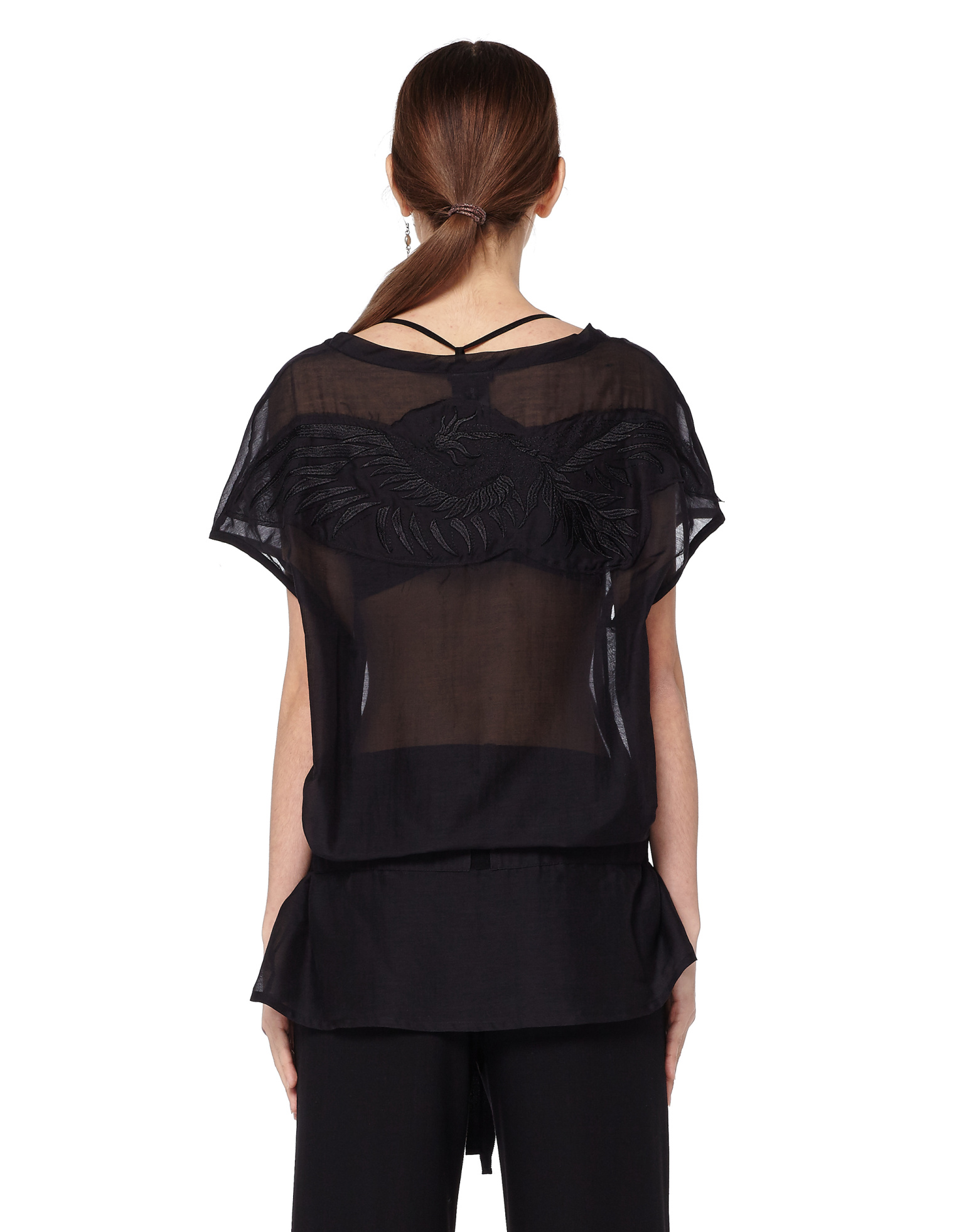 Ann Demeulemeester Sheer oversized top