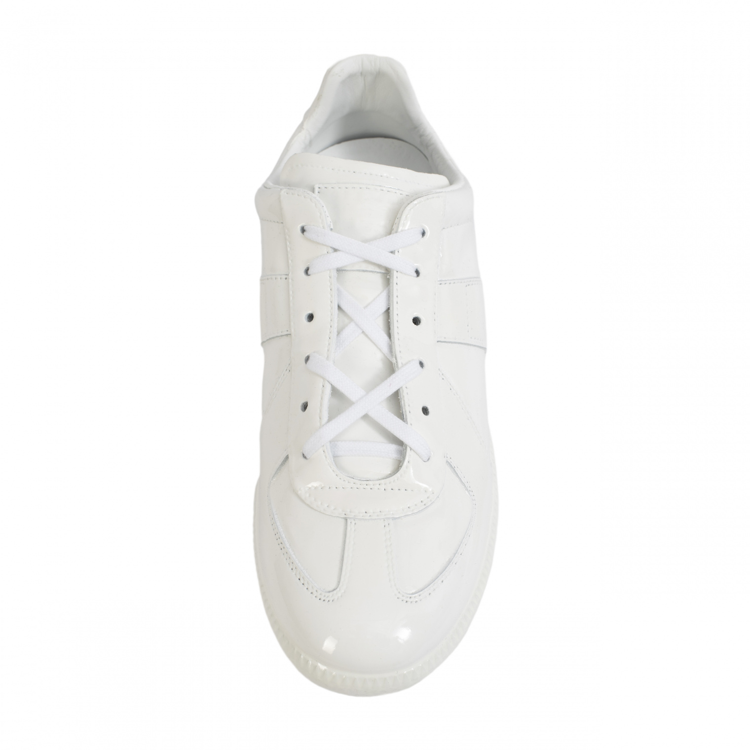 Maison Margiela Replica Patent Leather Sneakers In White