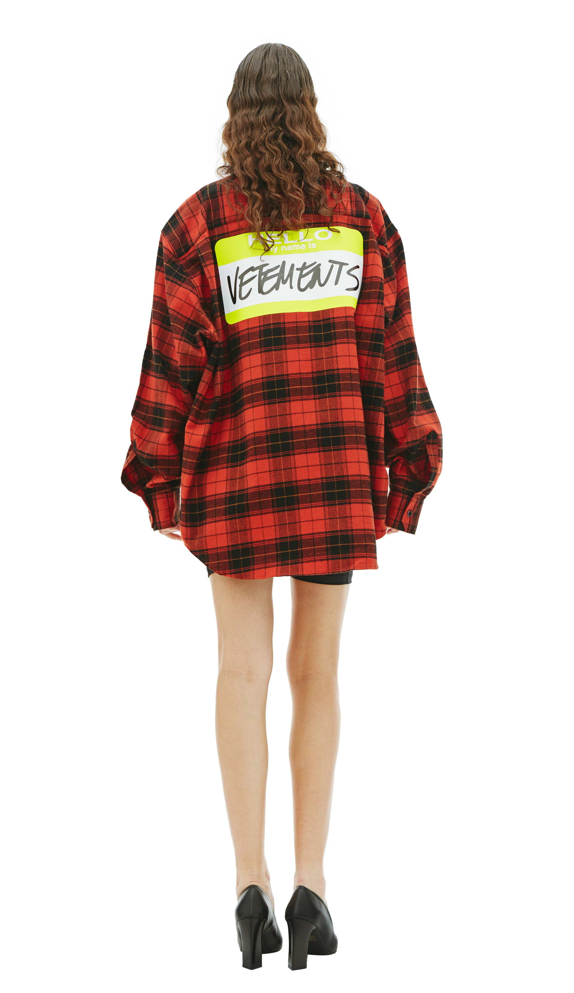 VETEMENTS Logo checked shirt