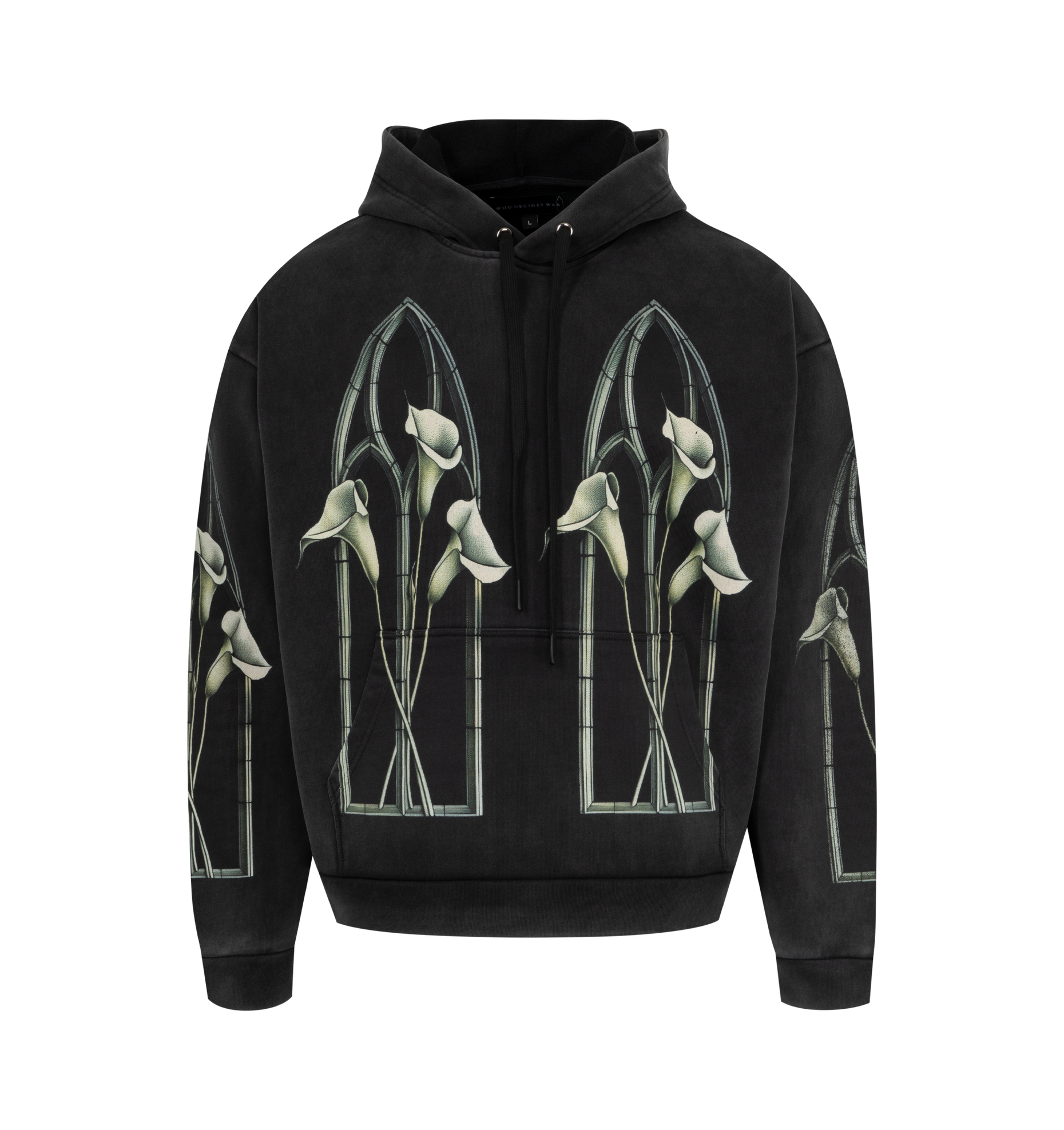 Who Decides War Calla Window Hooded Pullover