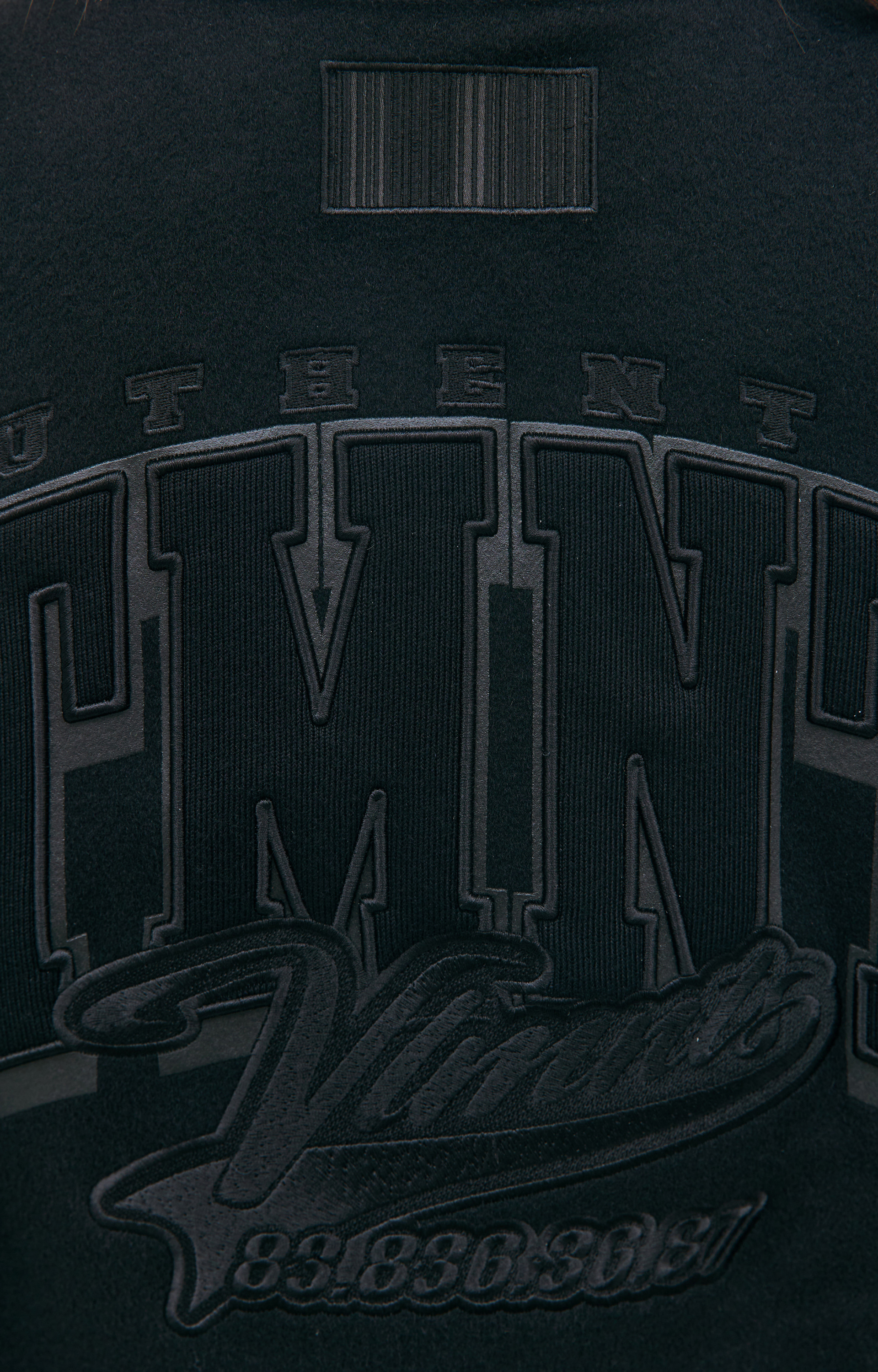 VTMNTS Black paneled bomber jacket