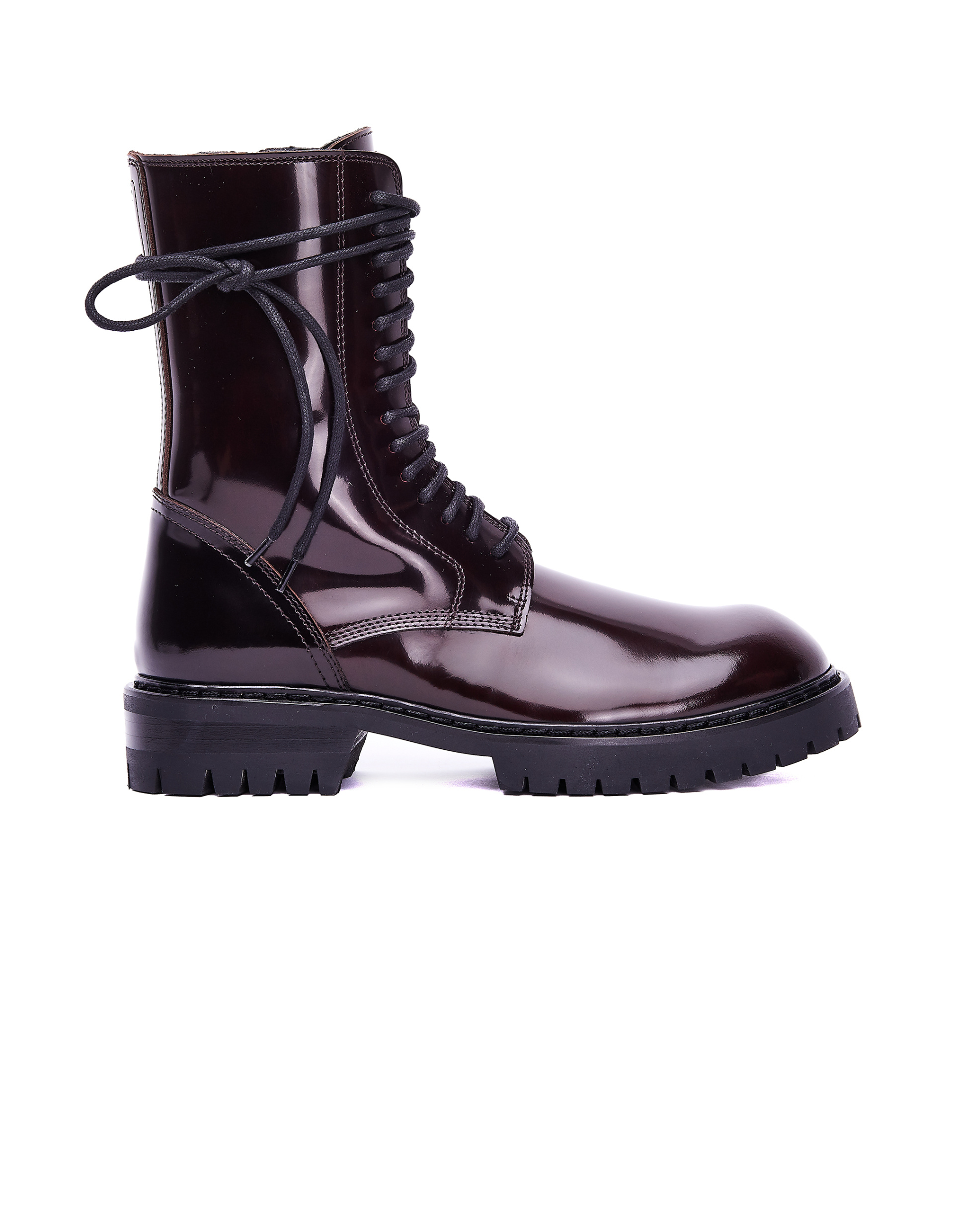 Ann Demeulemeester Burgundy Leather Boots