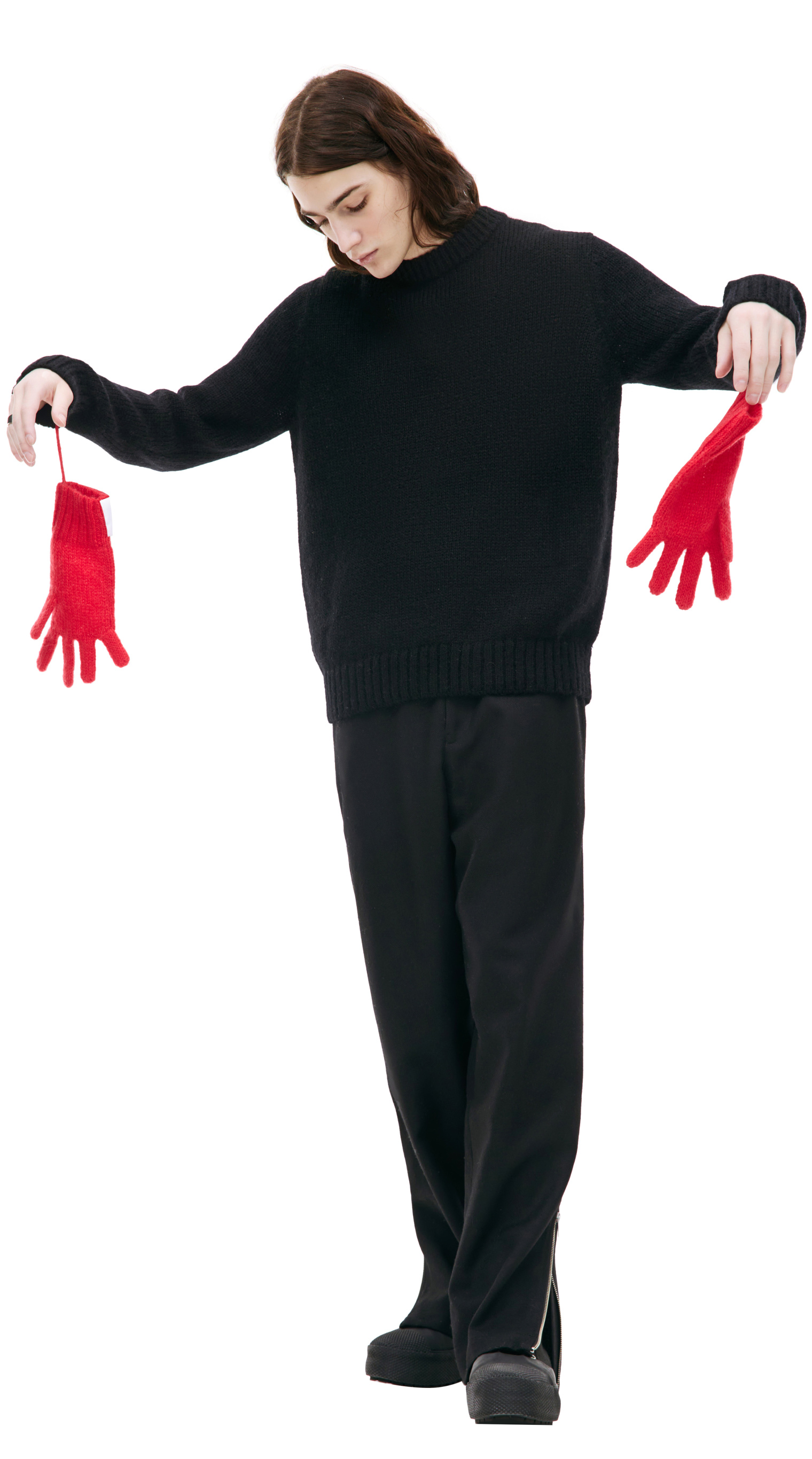 CHARLES JEFFREY LOVERBOY Свитер с красными перчатками