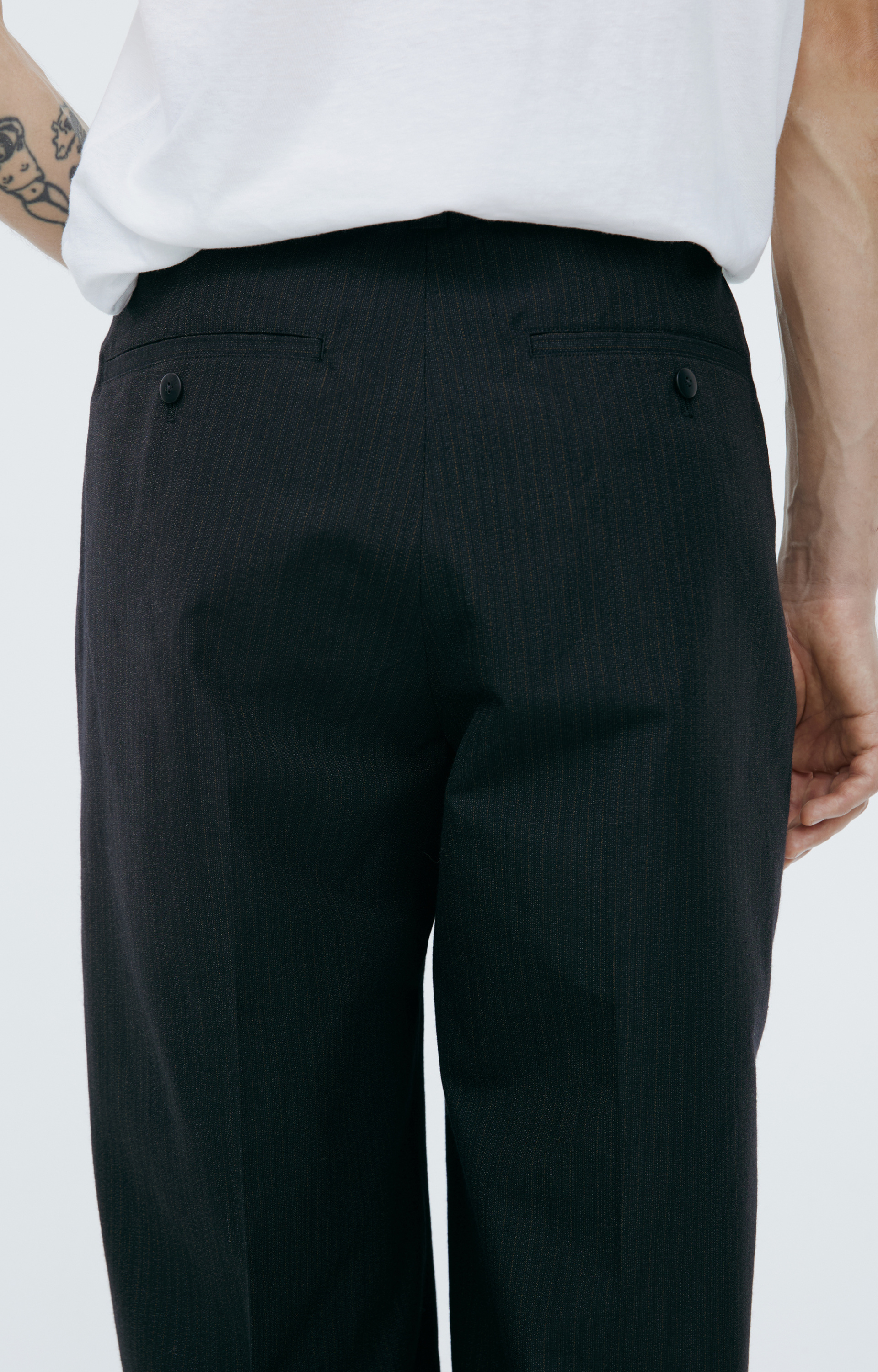 visvim Black wool trousers