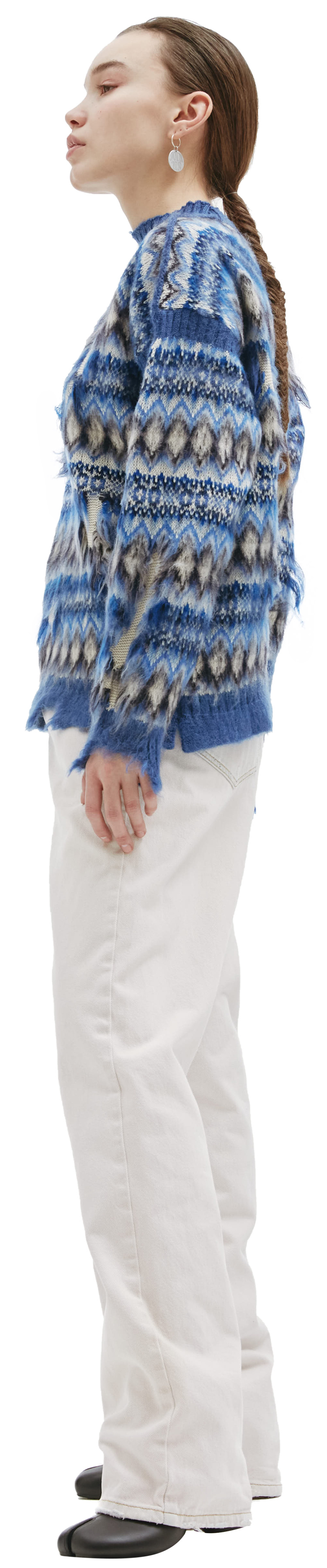 Maison Margiela Intarsia distressed sweater