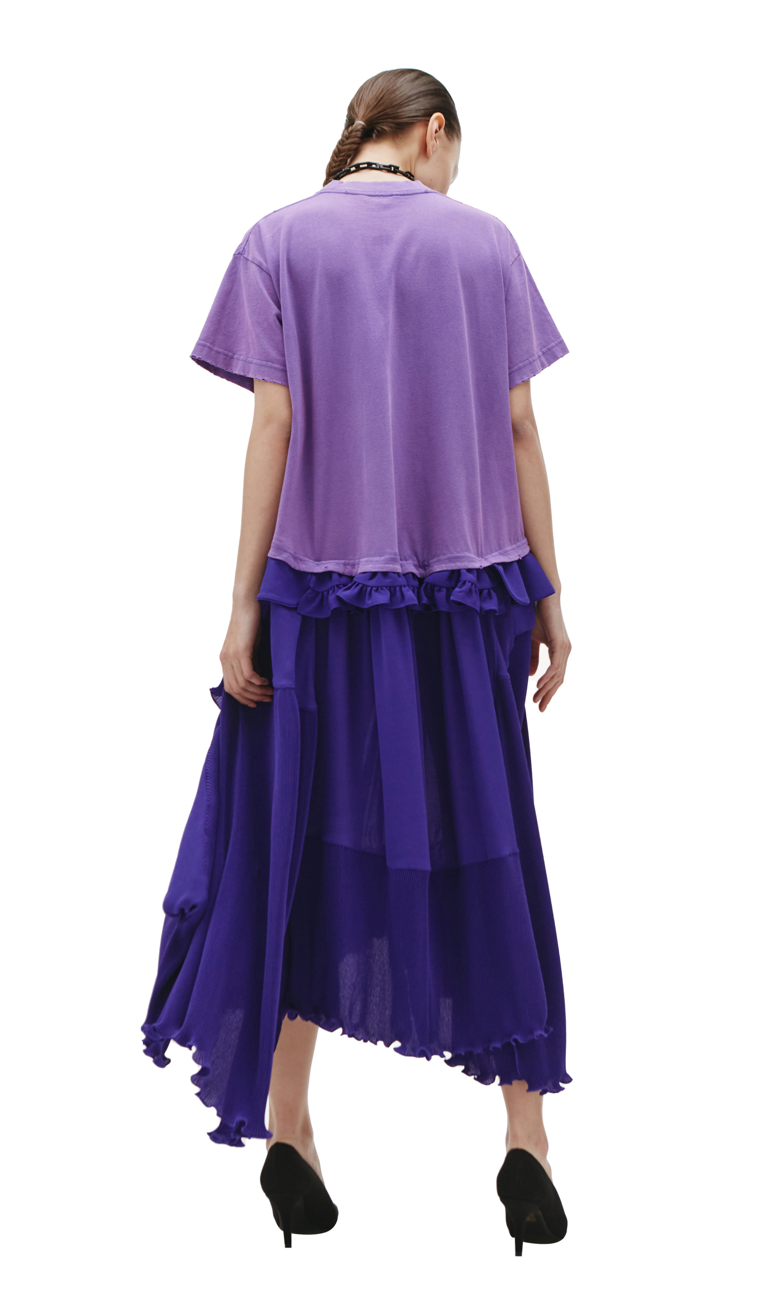 Balenciaga Sporty B T-Shirt Dress in purple