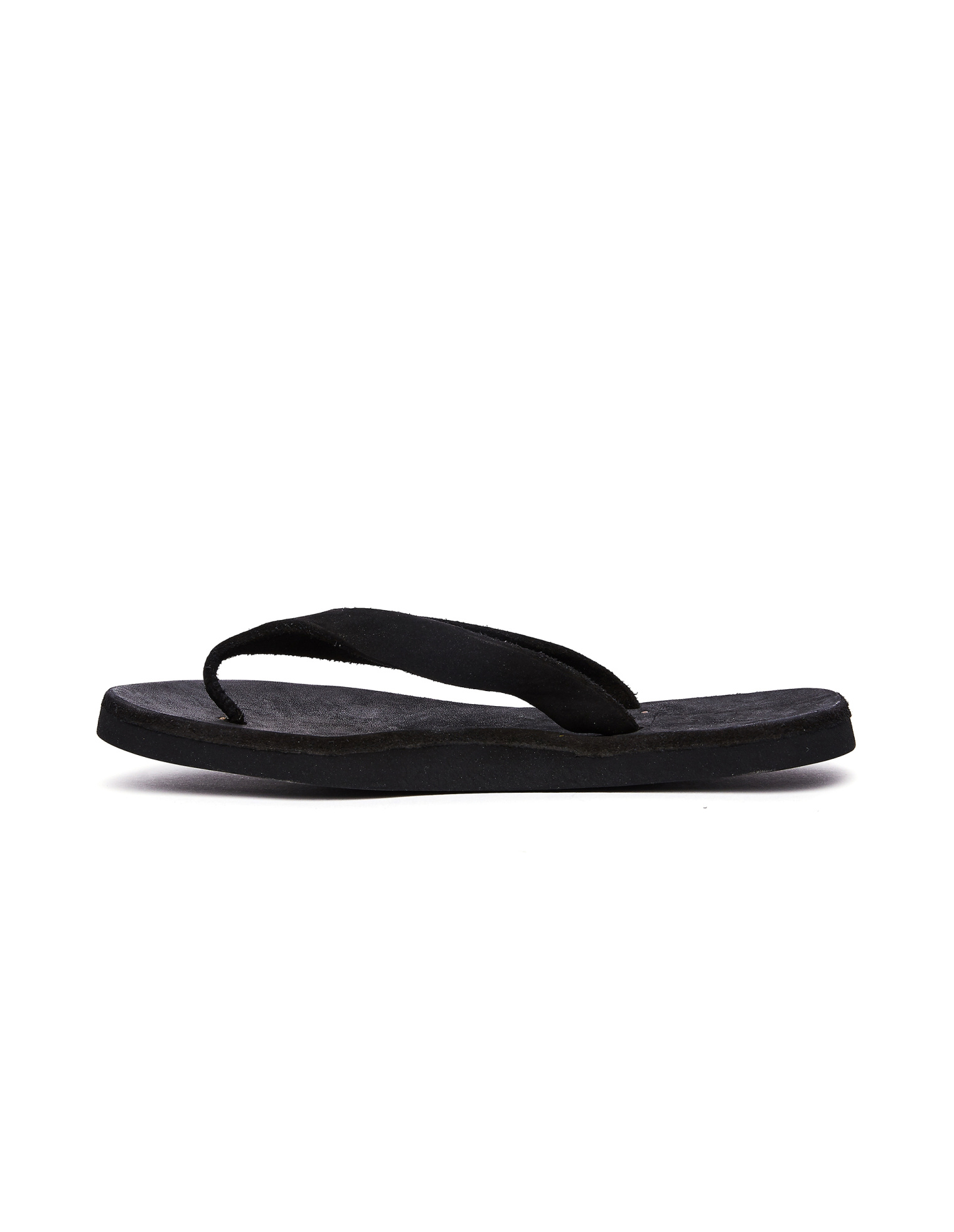 Guidi Black Leather Flip Flops