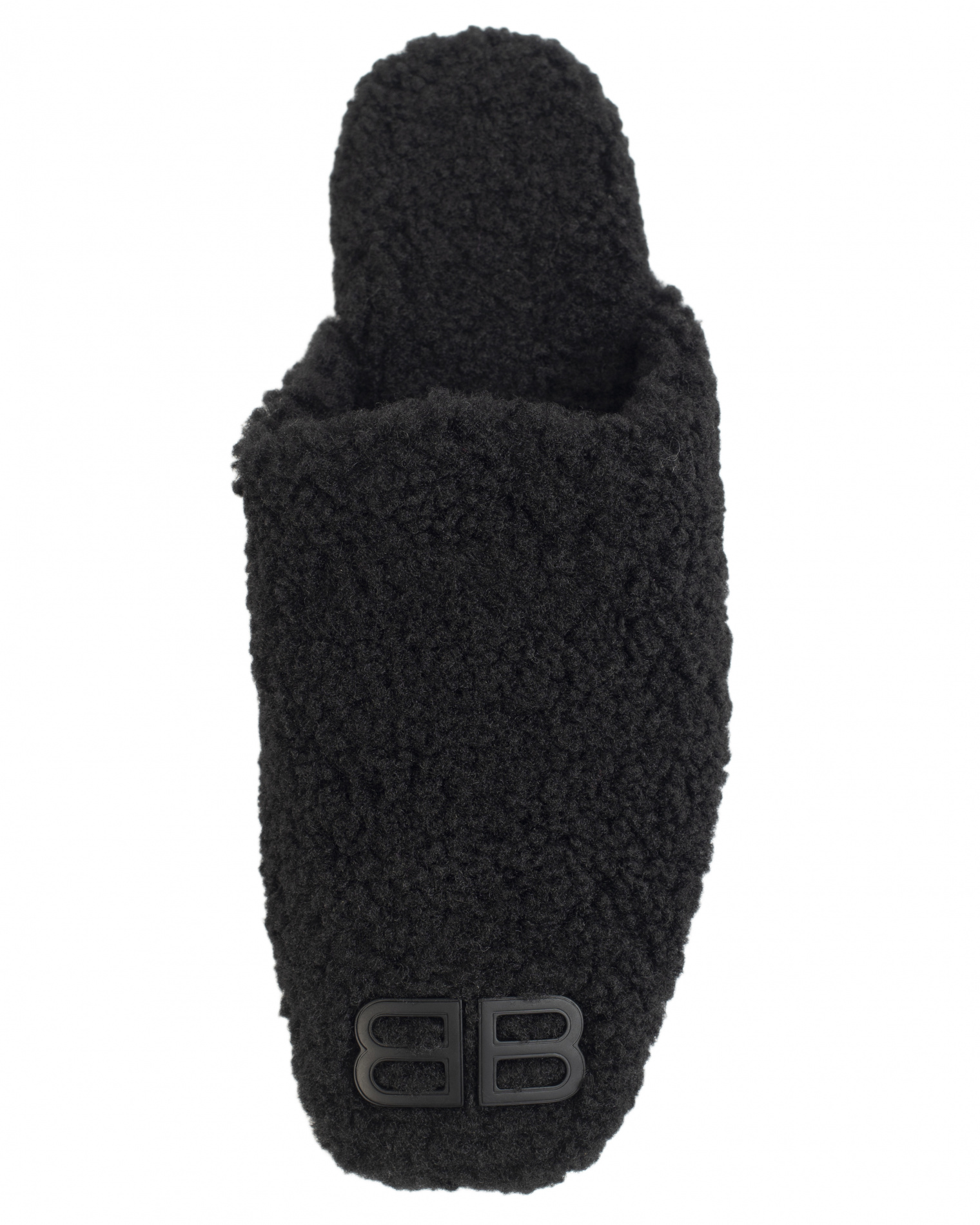 Balenciaga Cozy Fleece BB mule in black