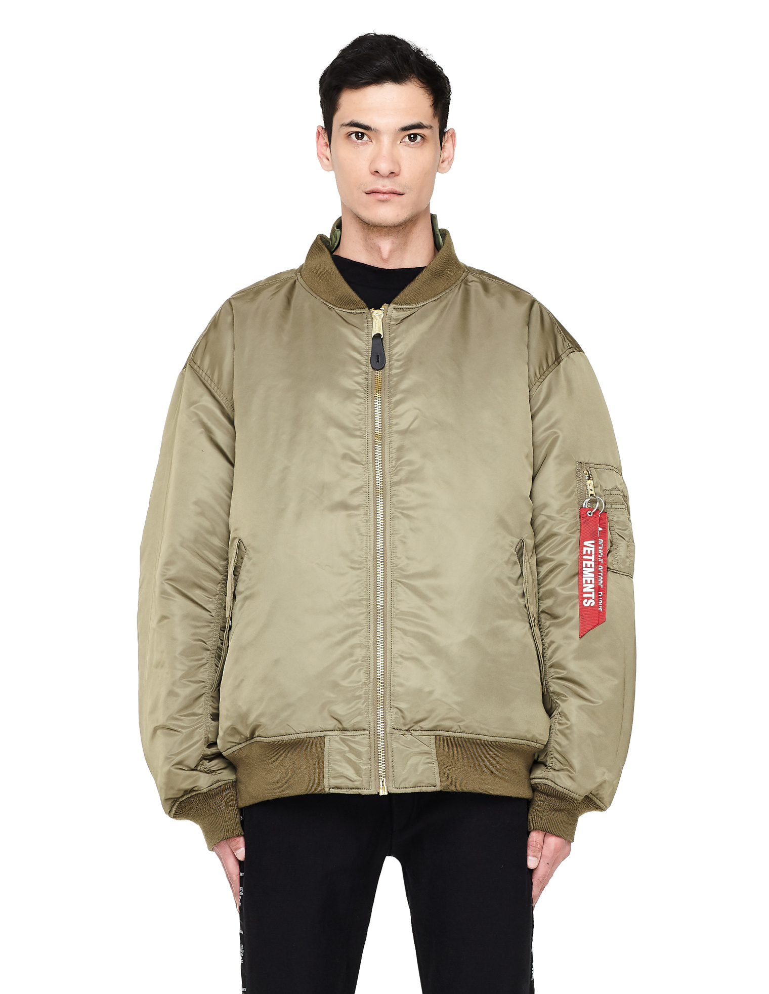 VETEMENTS Alpha Industries Khaki Bomber Jacket