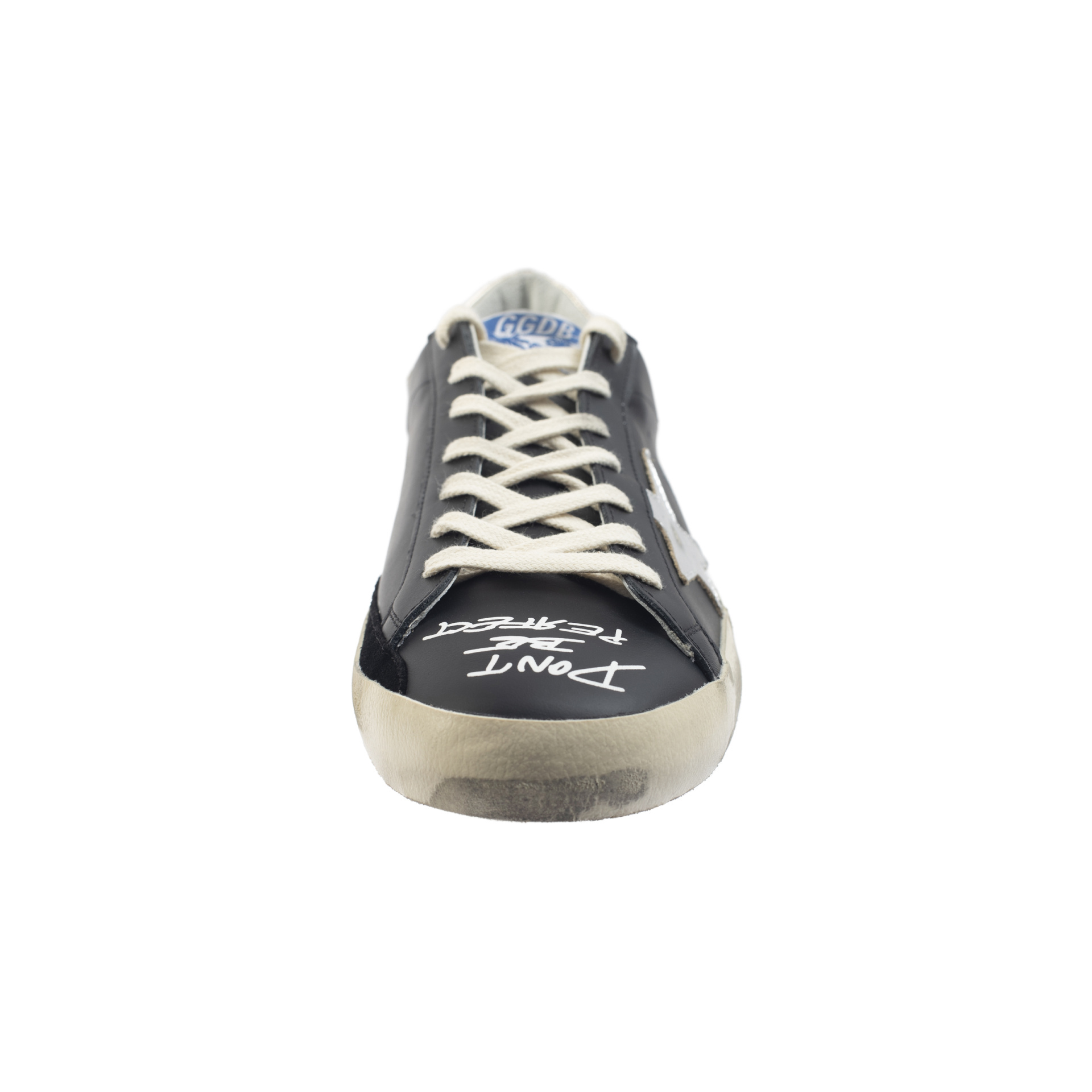 Golden Goose Black Superstar lettering sneakers
