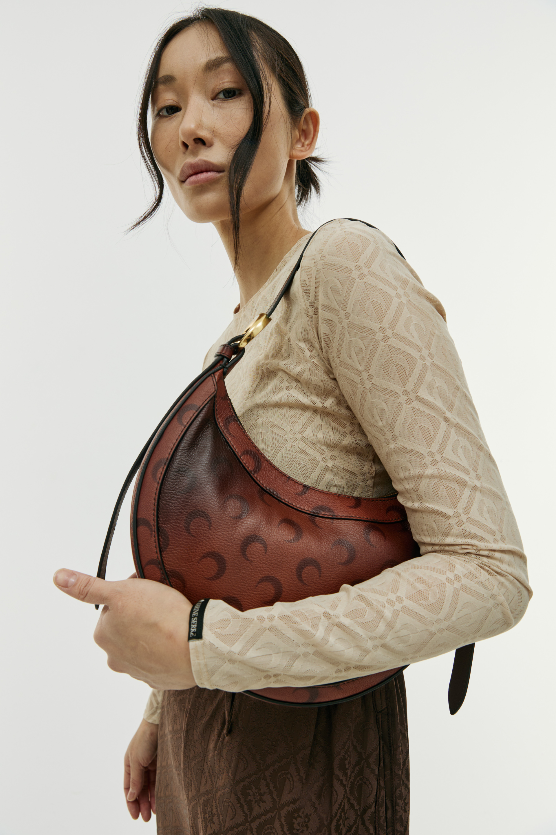 MARINE SERRE Eclips leather bag