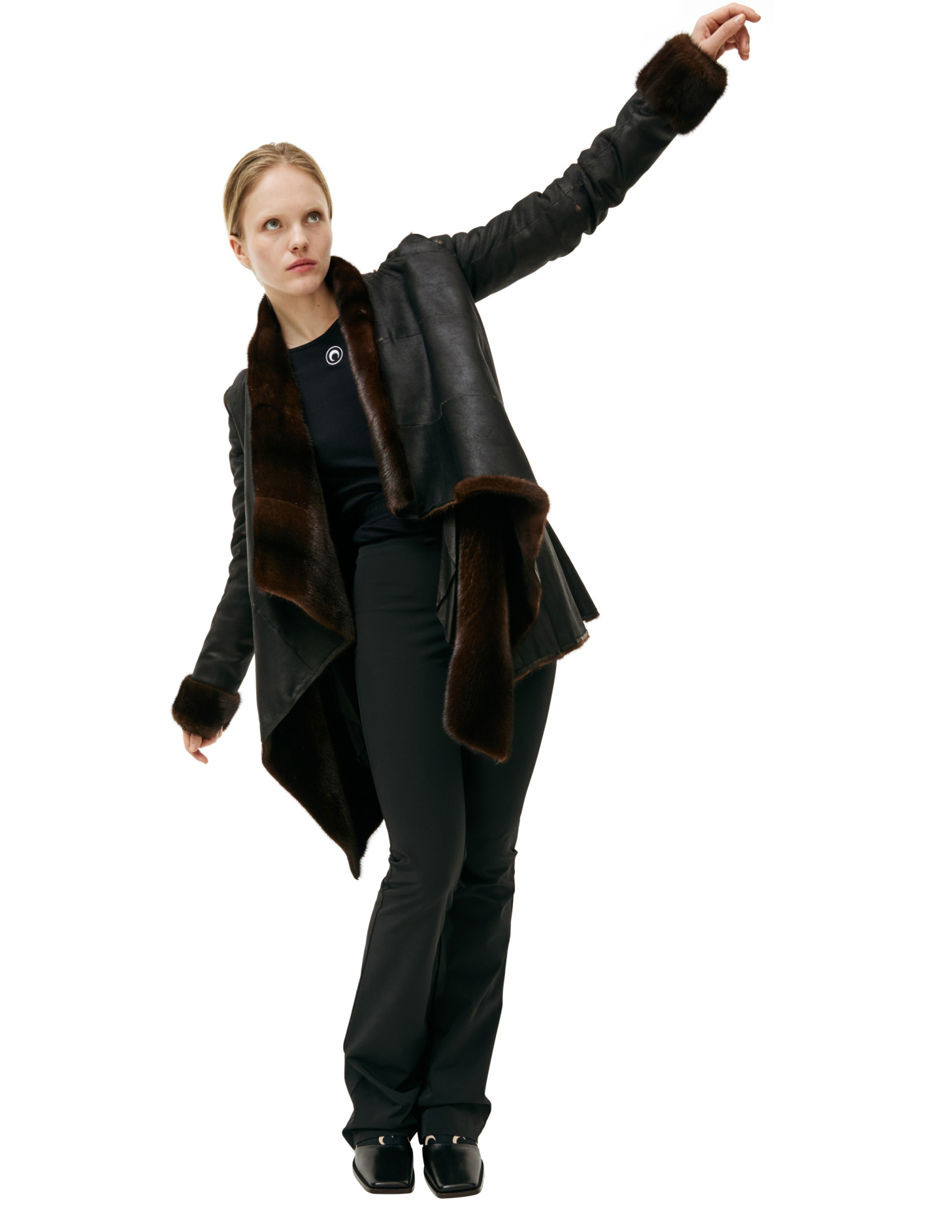 HUN Rick Owens Double-faced mink fur coat