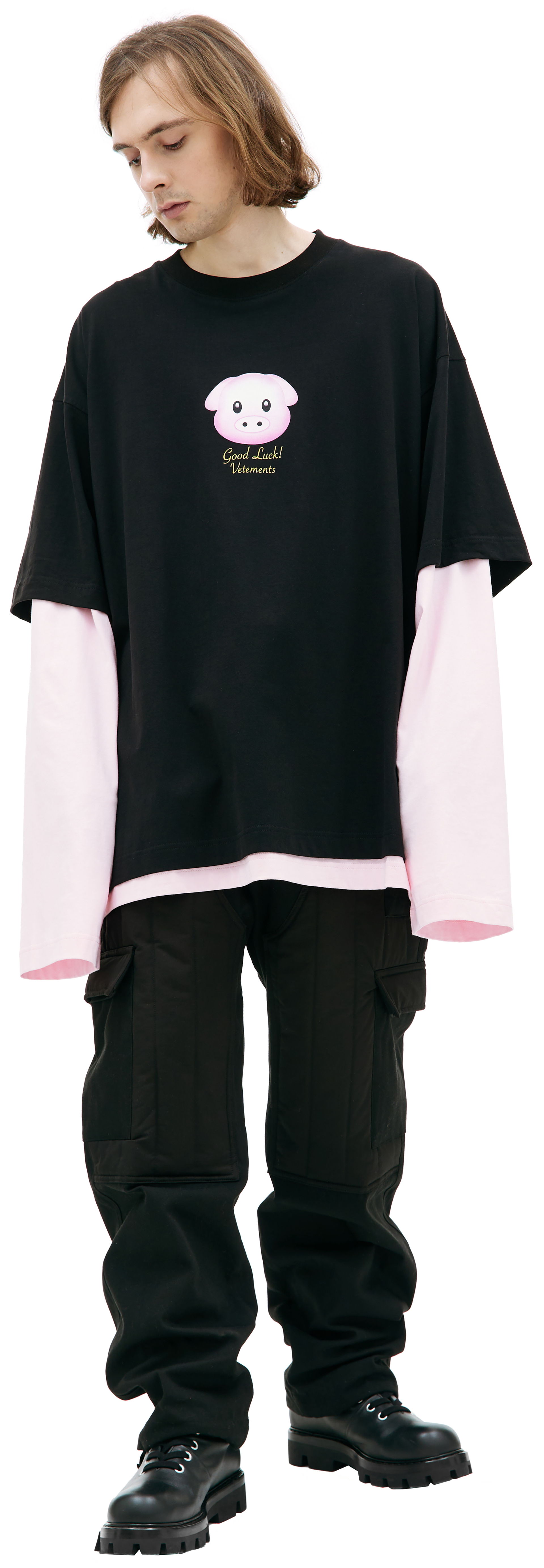 VETEMENTS Lucky Pig layered Longsleeve