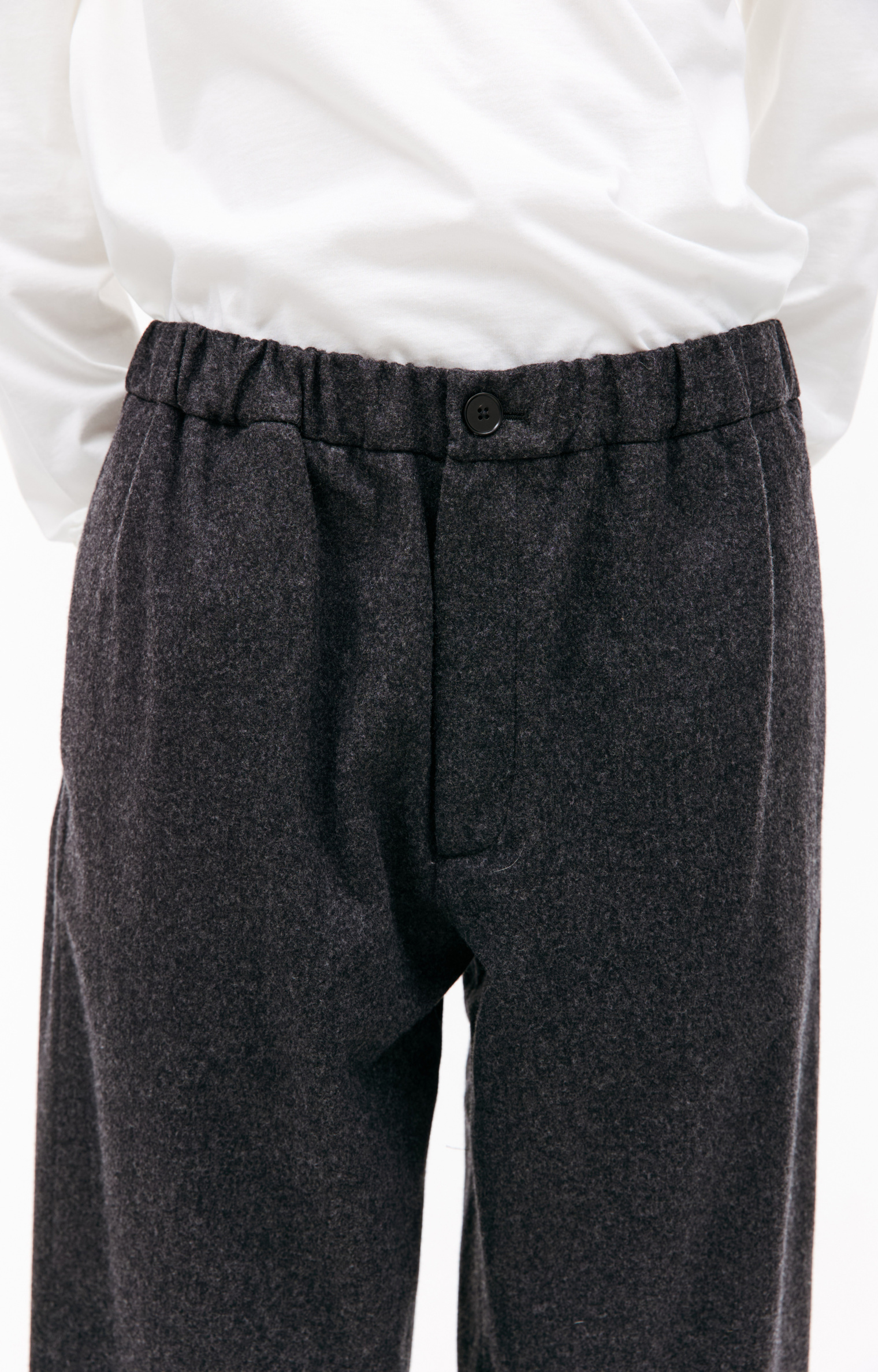 Jil Sander Wool elasticized waistband trousers