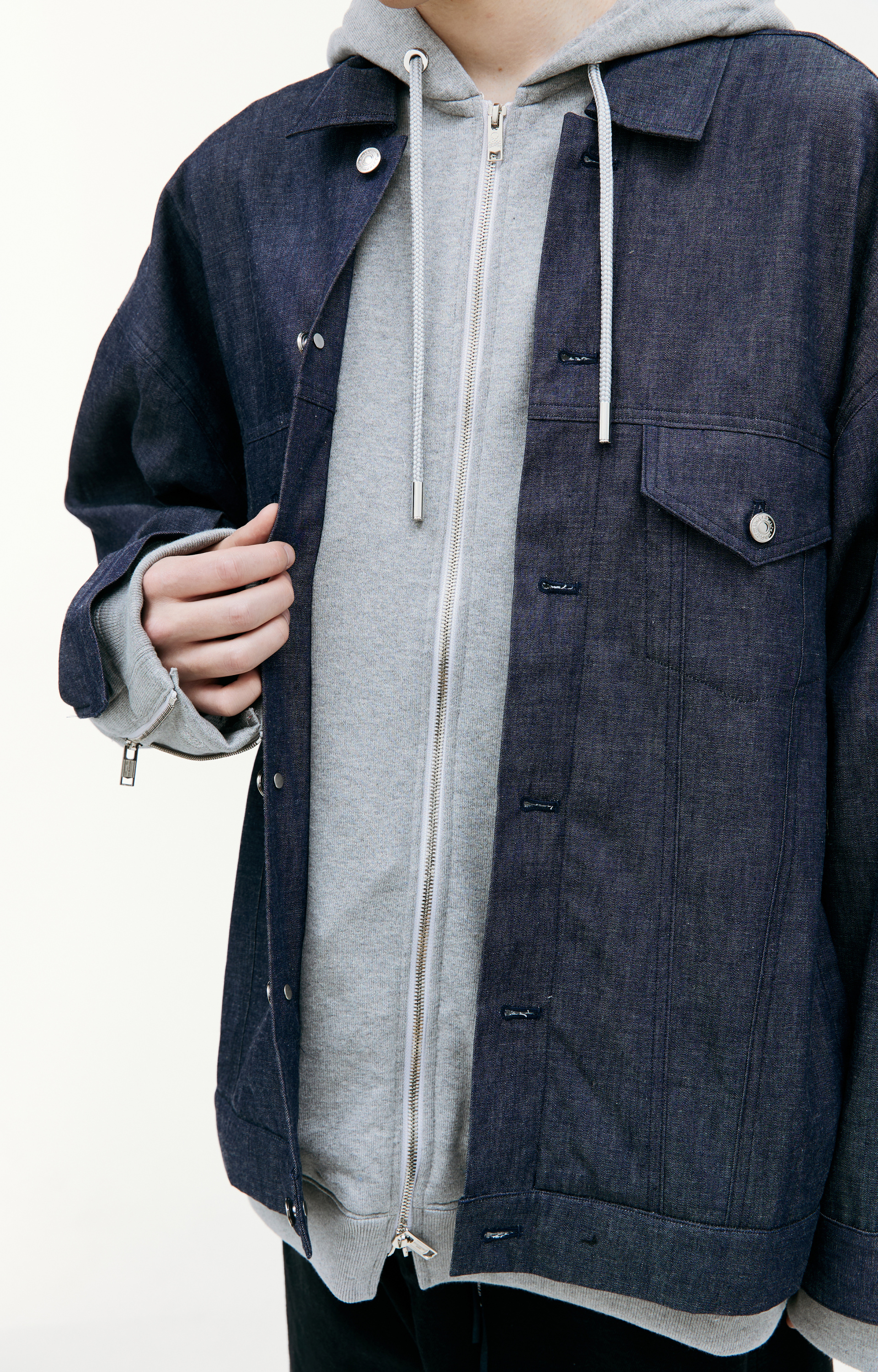 Mastermind WORLD Hooded denim jacket