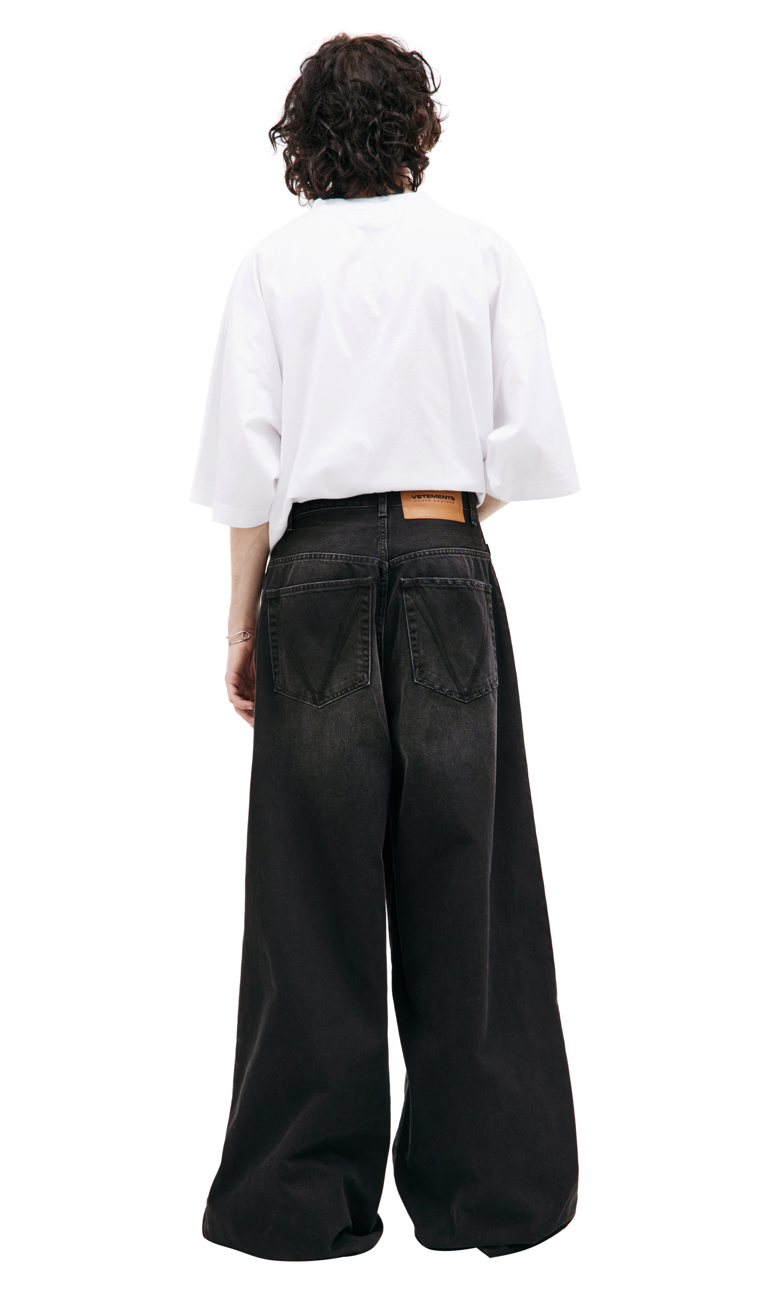 VETEMENTS Black wide legs jeans