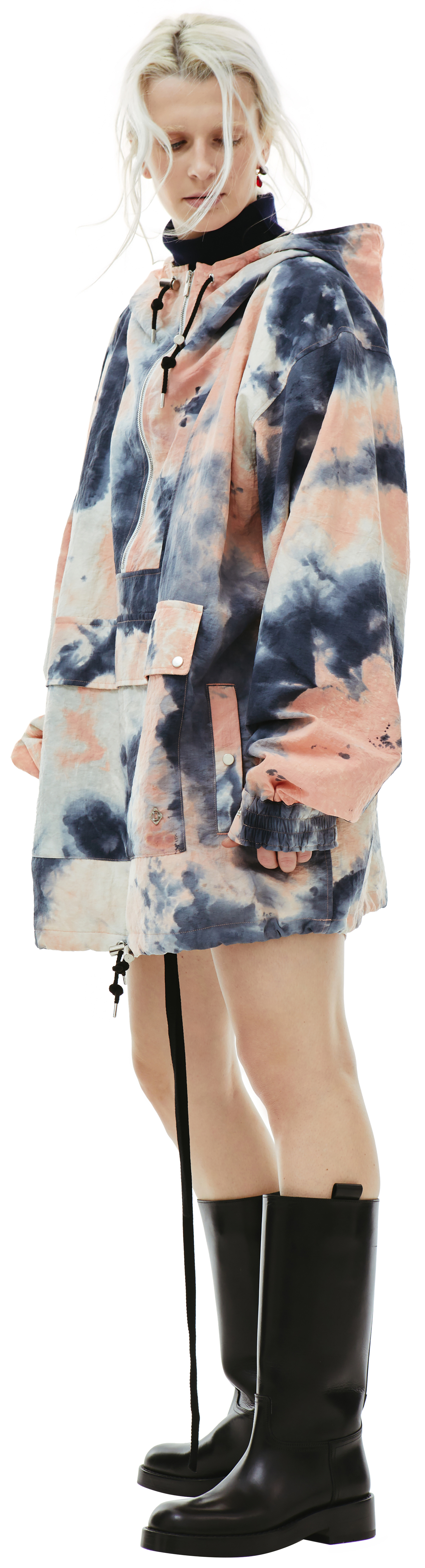 Children of the discordance Tie-dye nylon anorak