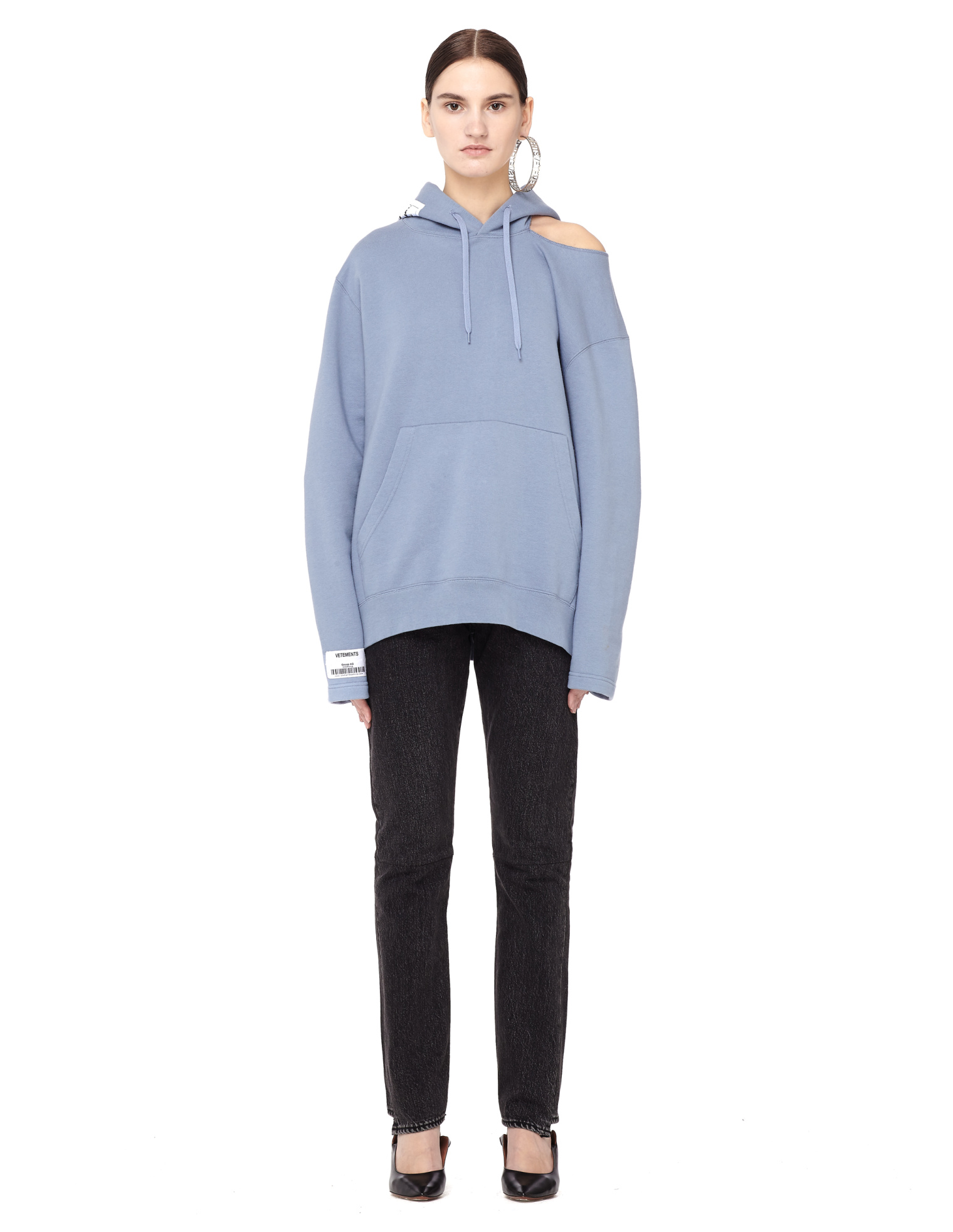 VETEMENTS Худи с вырезом на плече