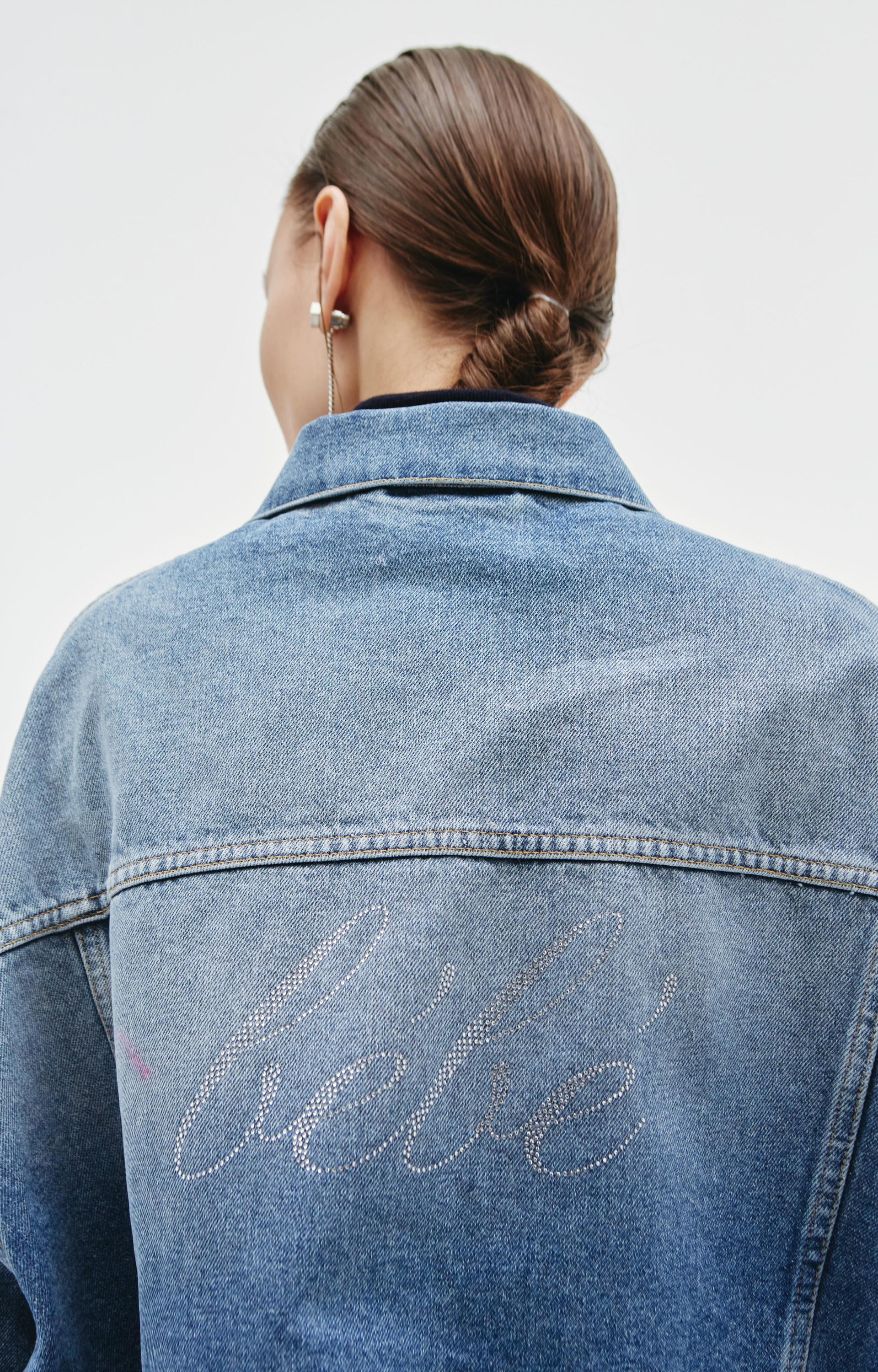 Balenciaga Bebe Denim Jacket Strass