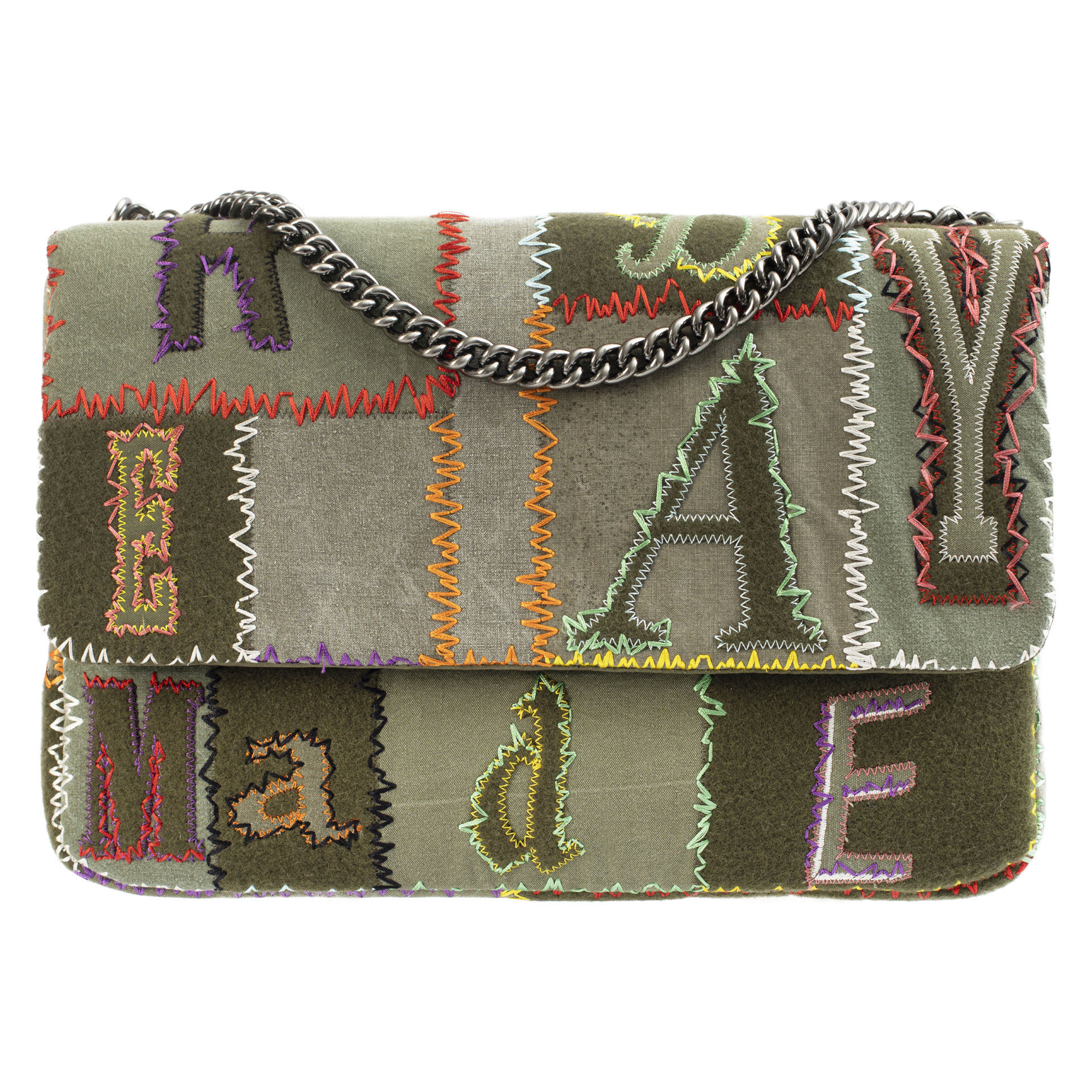 Readymade Patchwork big chain bag
