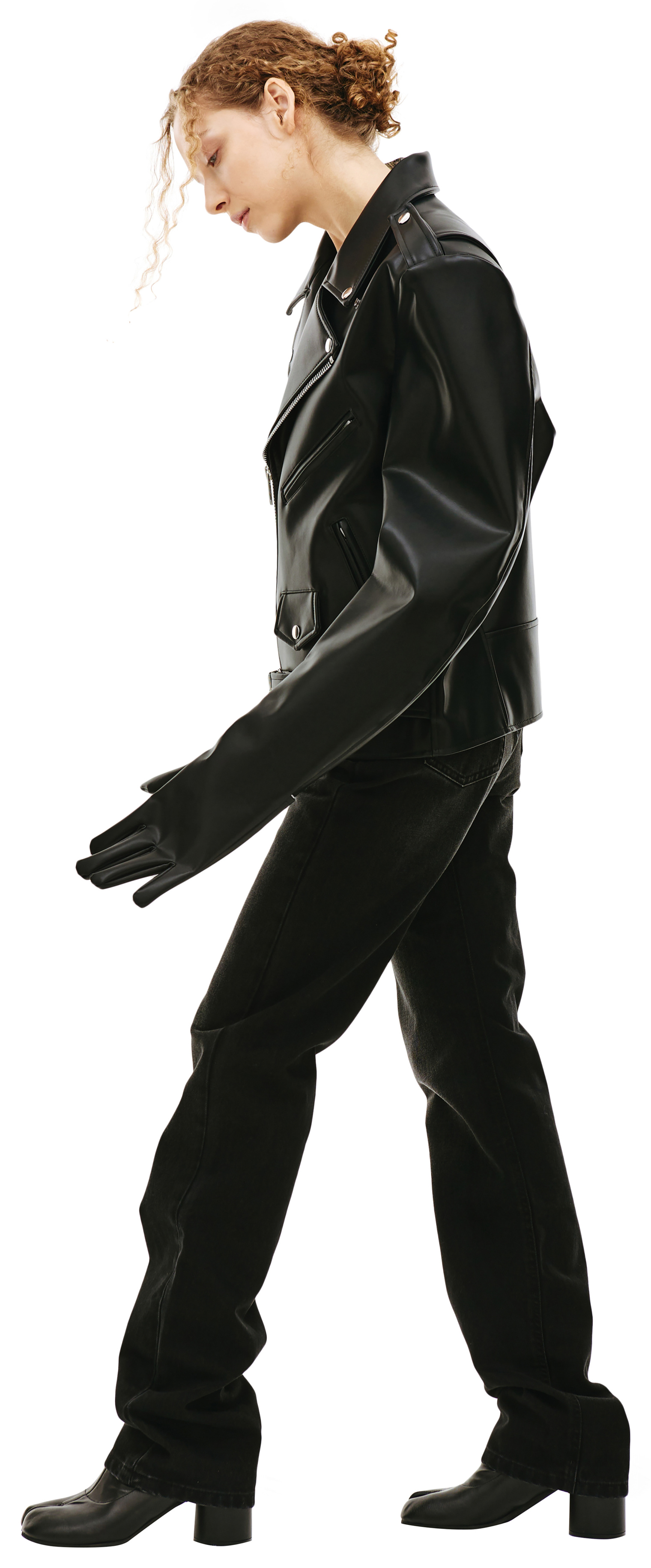 Doublet Куртка с рукавами-перчатками из искусственной кожи