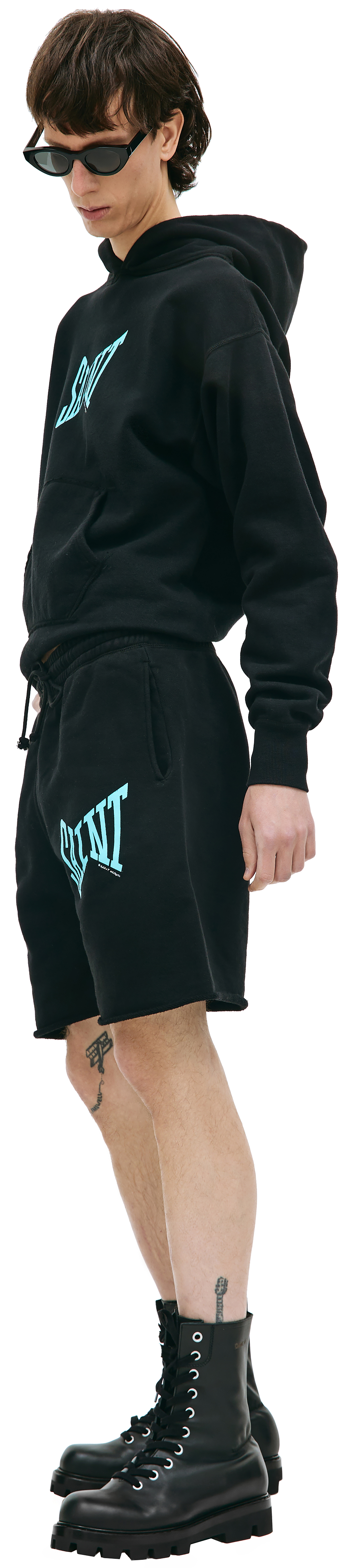 Saint Michael Cotton Logo shorts