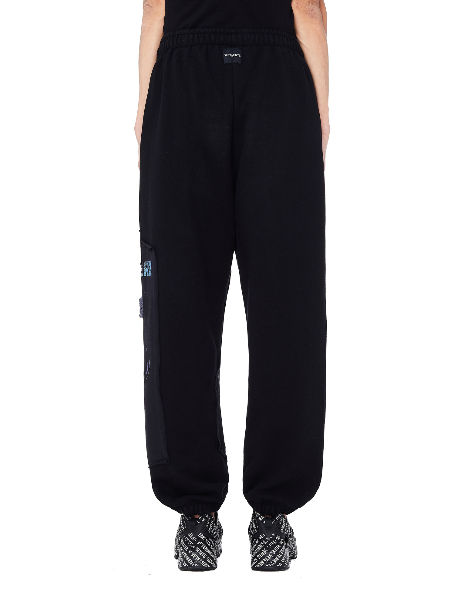 VETEMENTS Black Cotton Russia Sweatpants