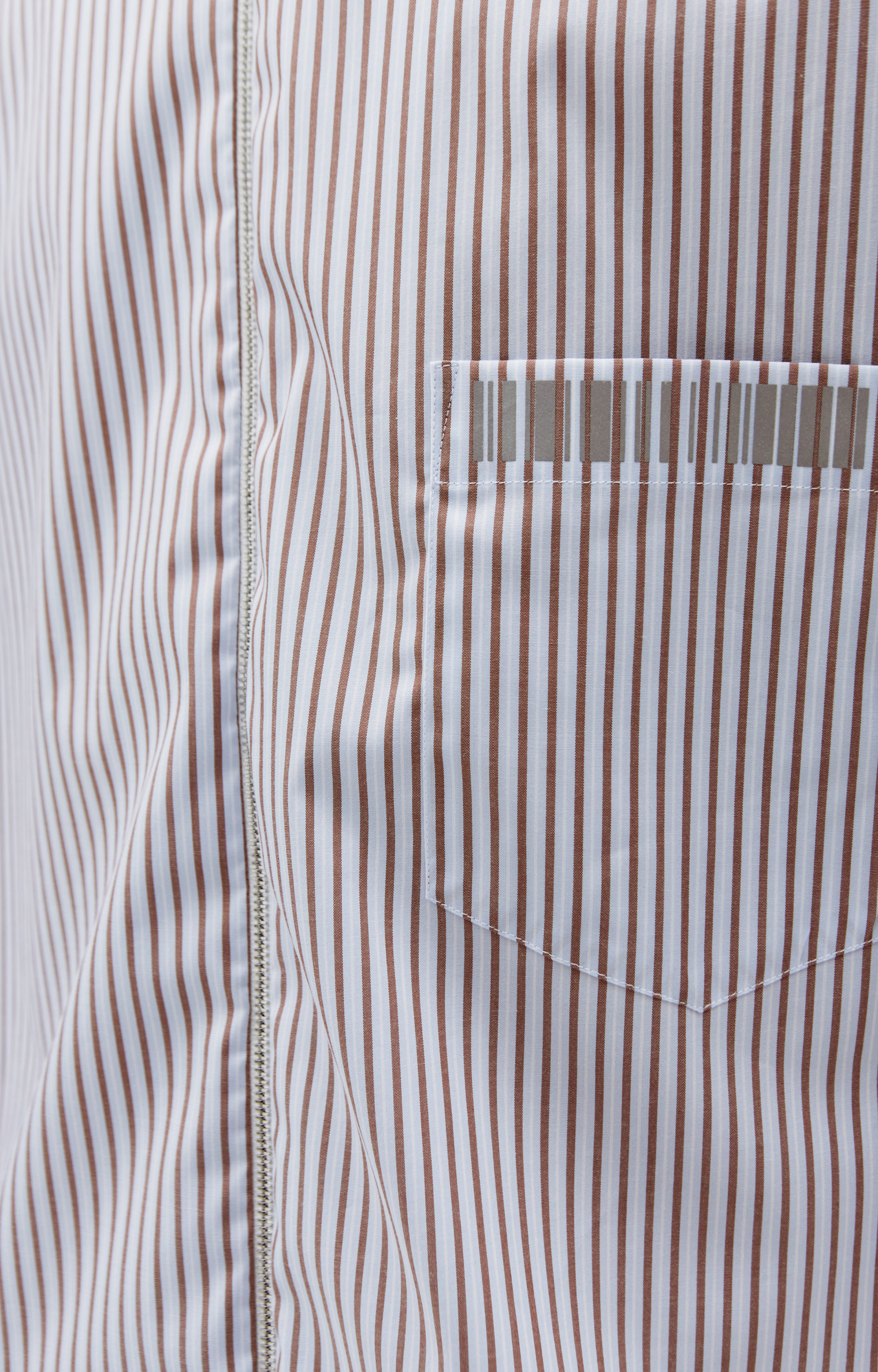 VTMNTS Striped zip-up shirt