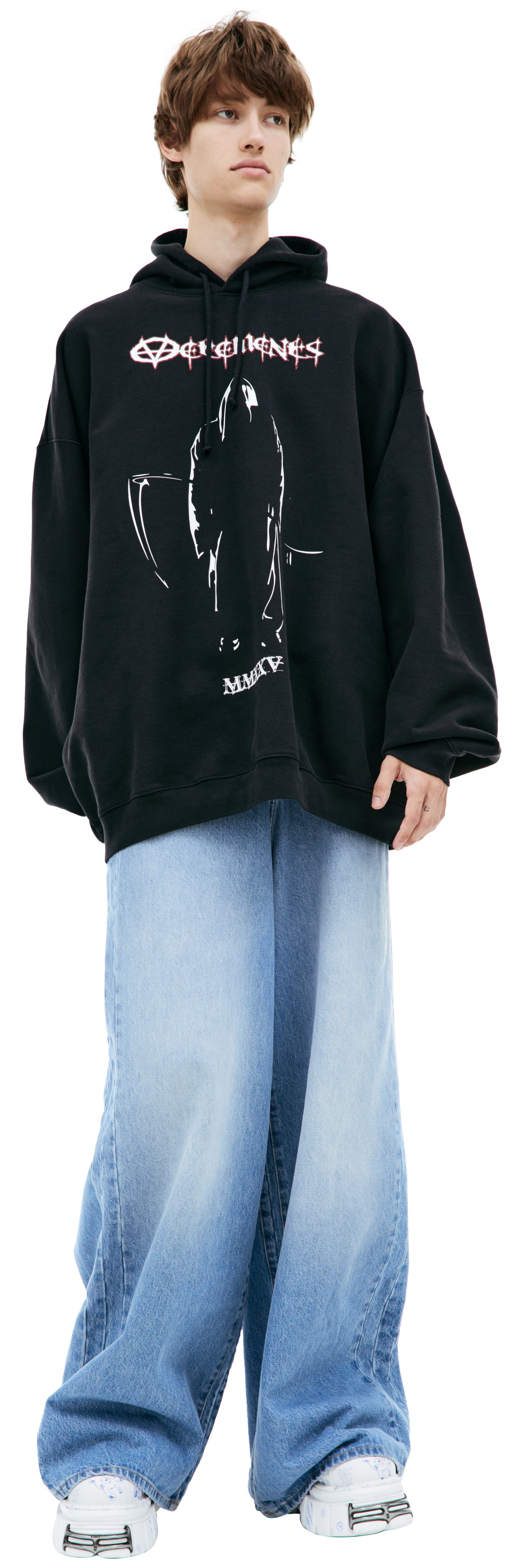 VETEMENTS Black print hoodie