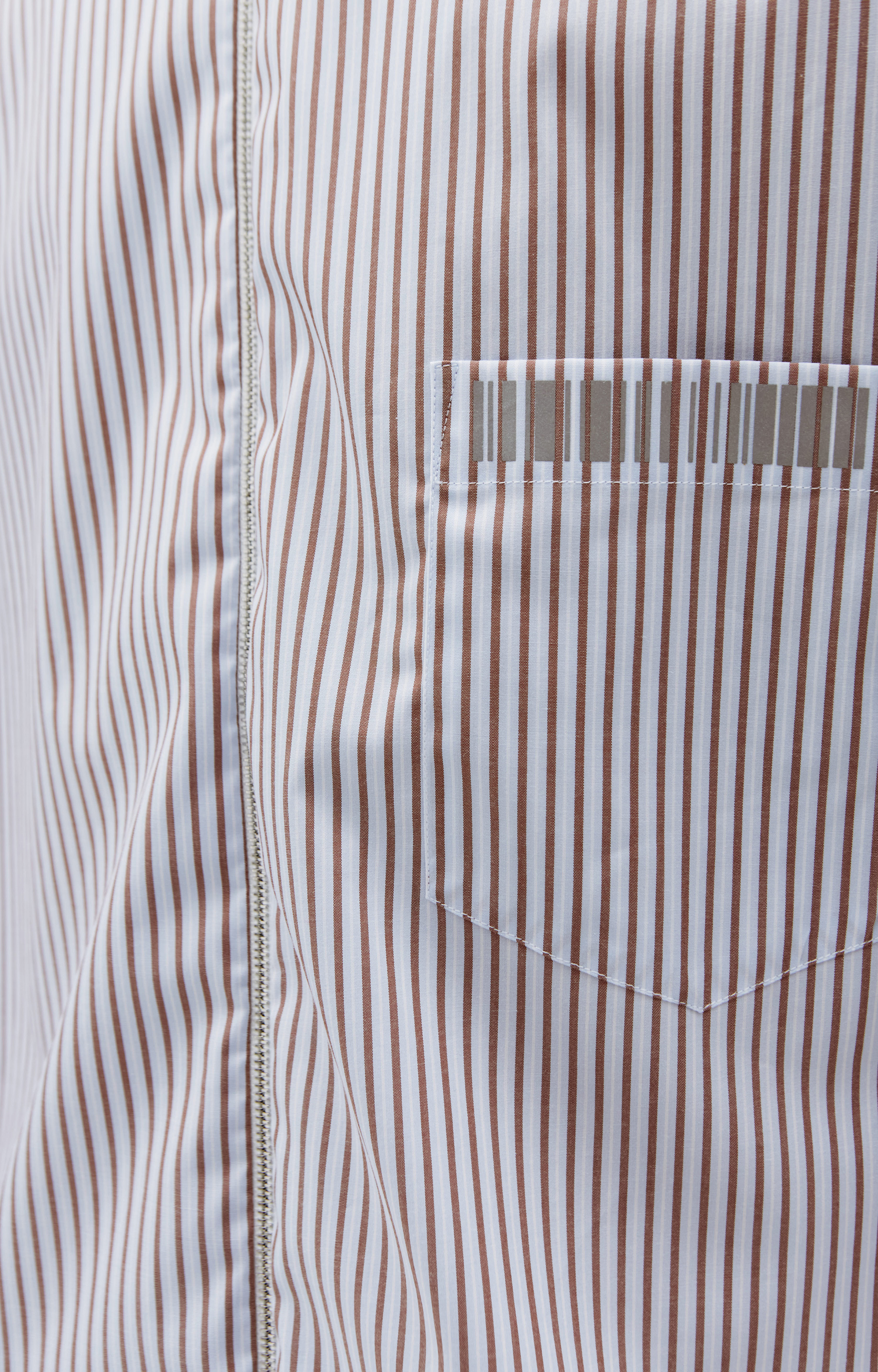 VTMNTS Striped zip-up shirt